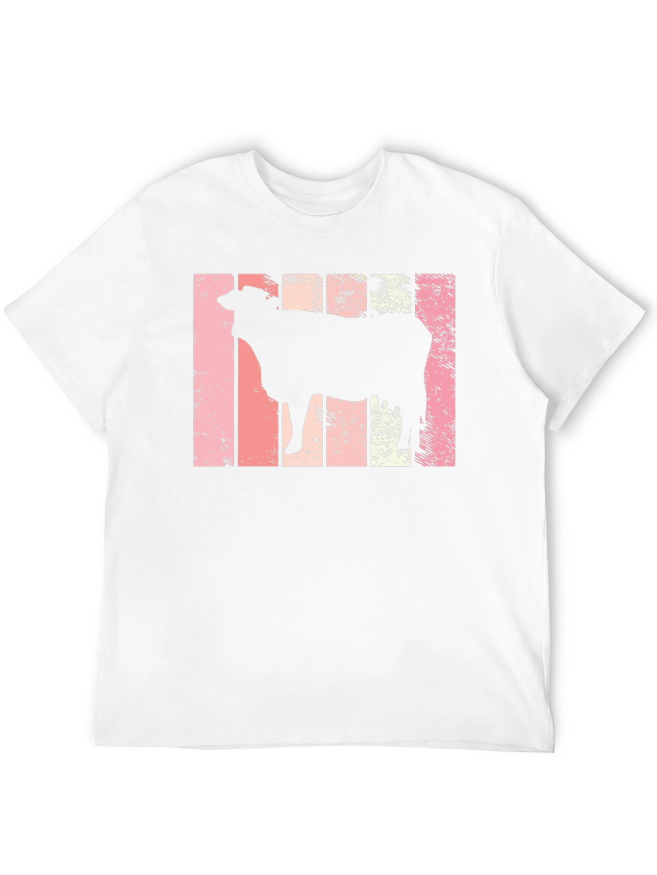 Black Retro Cow Silhouette T-Shirt view 12