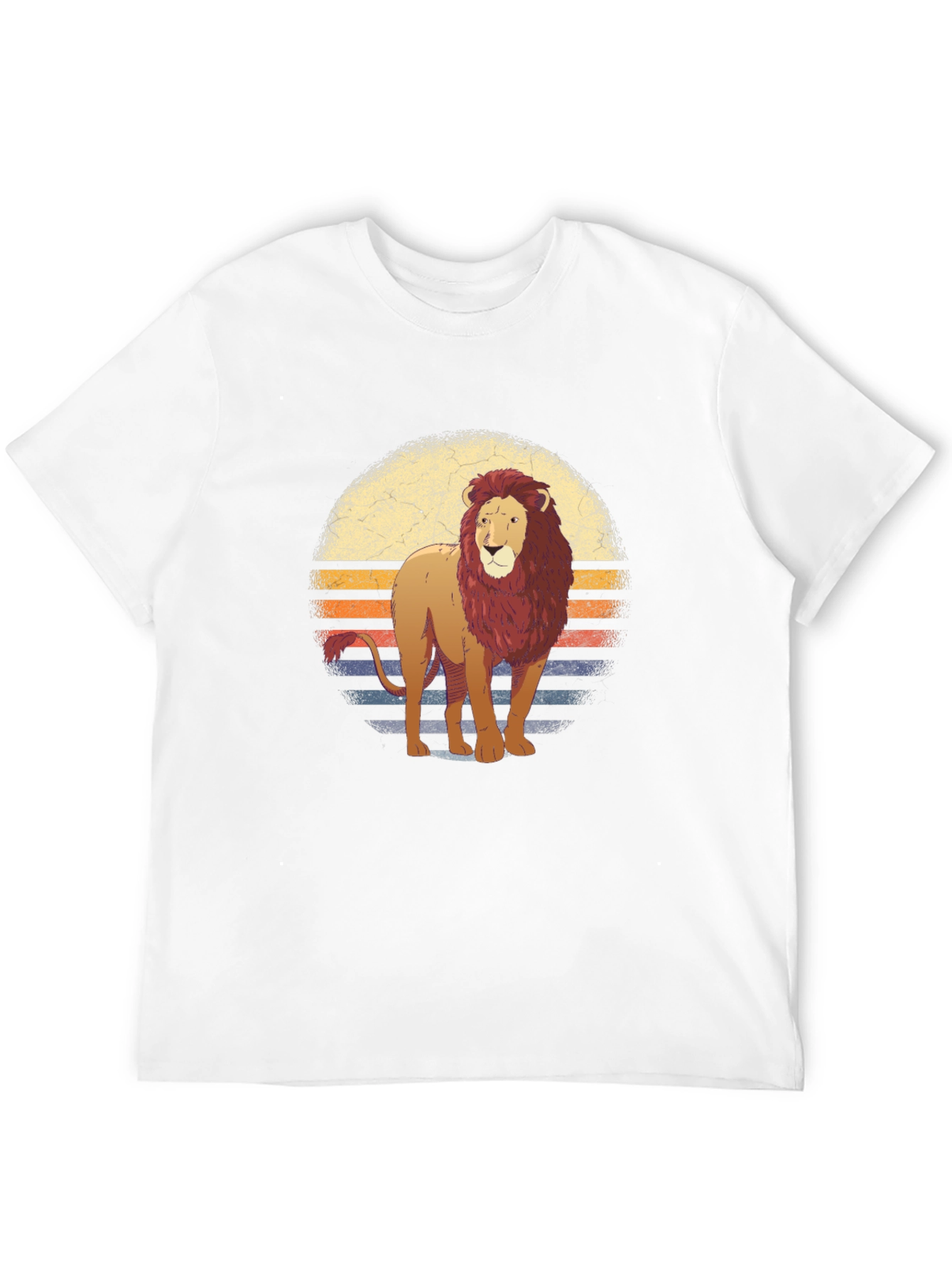 Black Lion Sunset Graphic T-Shirt view 12