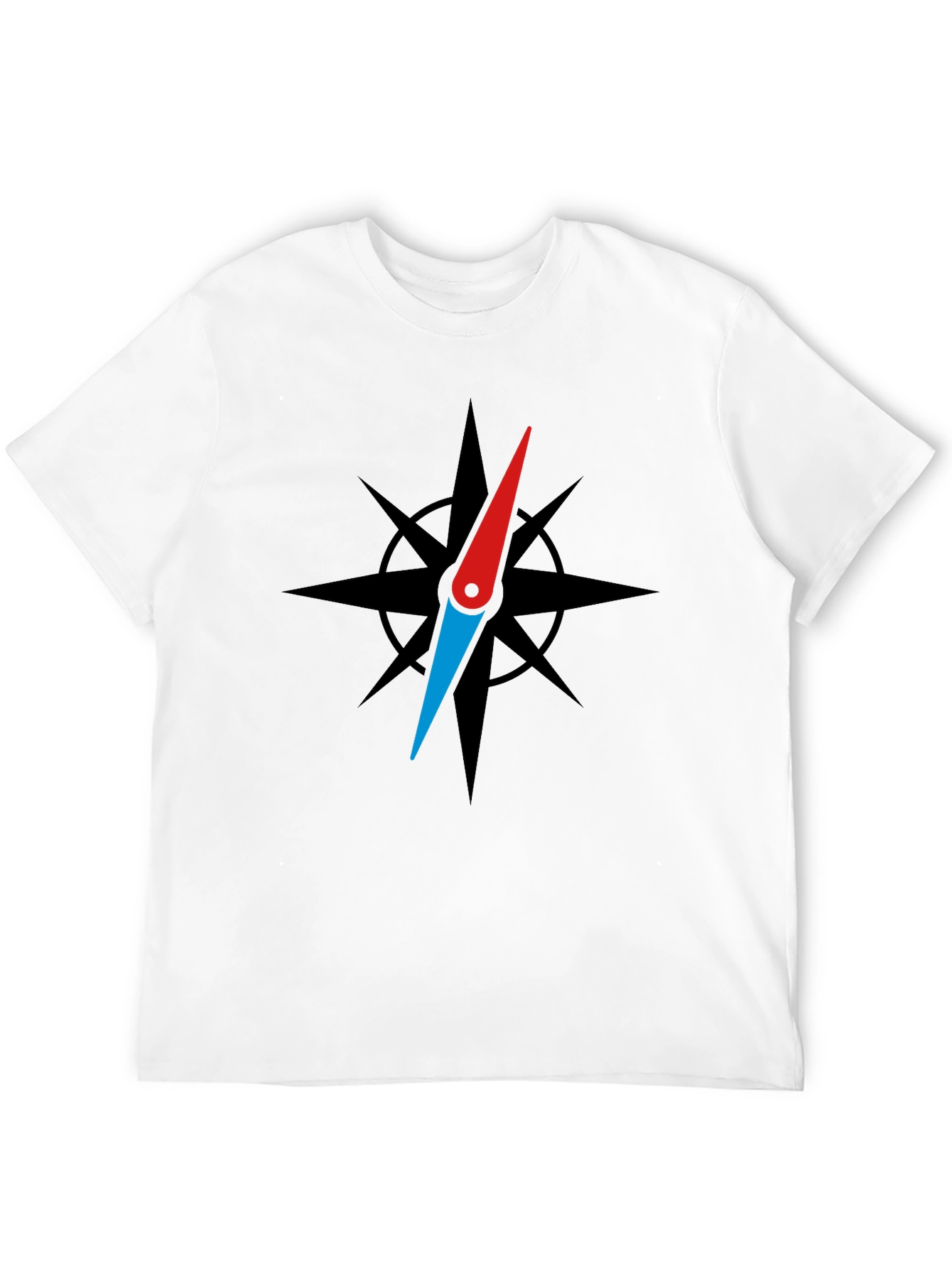 Black Compass Rose Graphic Black T-Shirt view 12