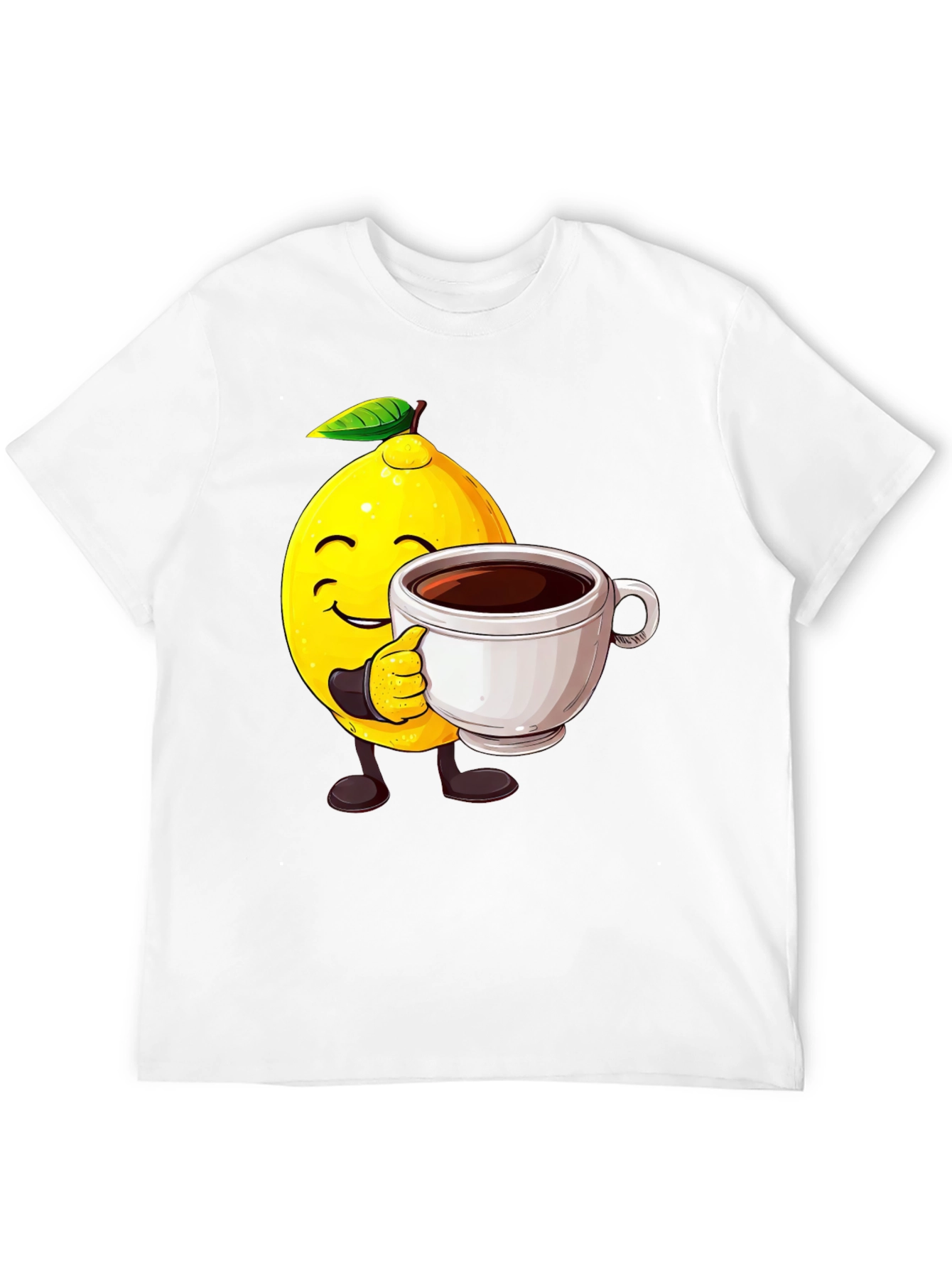 Black Lemon Coffee T-Shirt - Unique Graphic Tee view 12