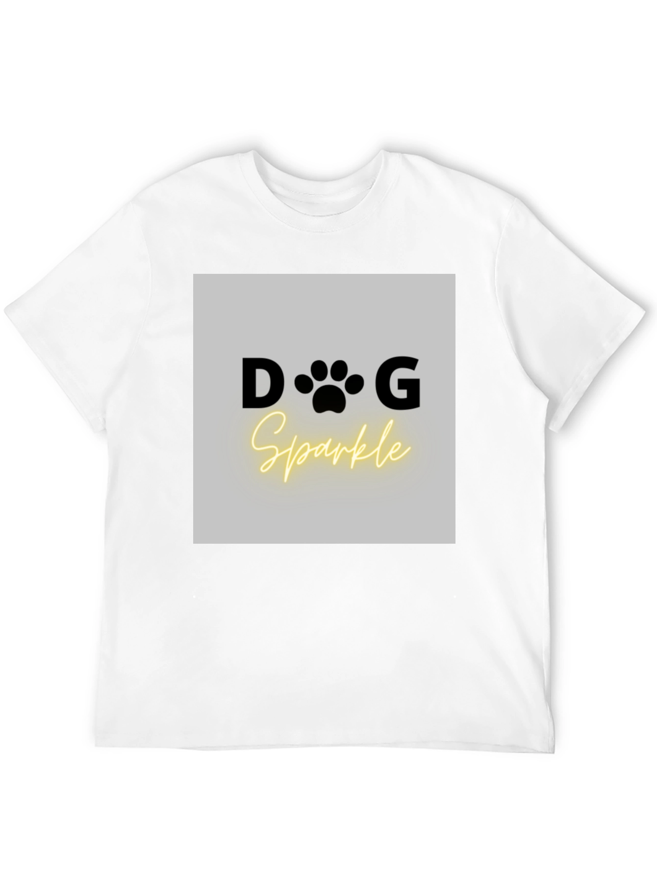 Black Dog Sparkle Graphic Tee - Unisex Black T-Shirt view 12