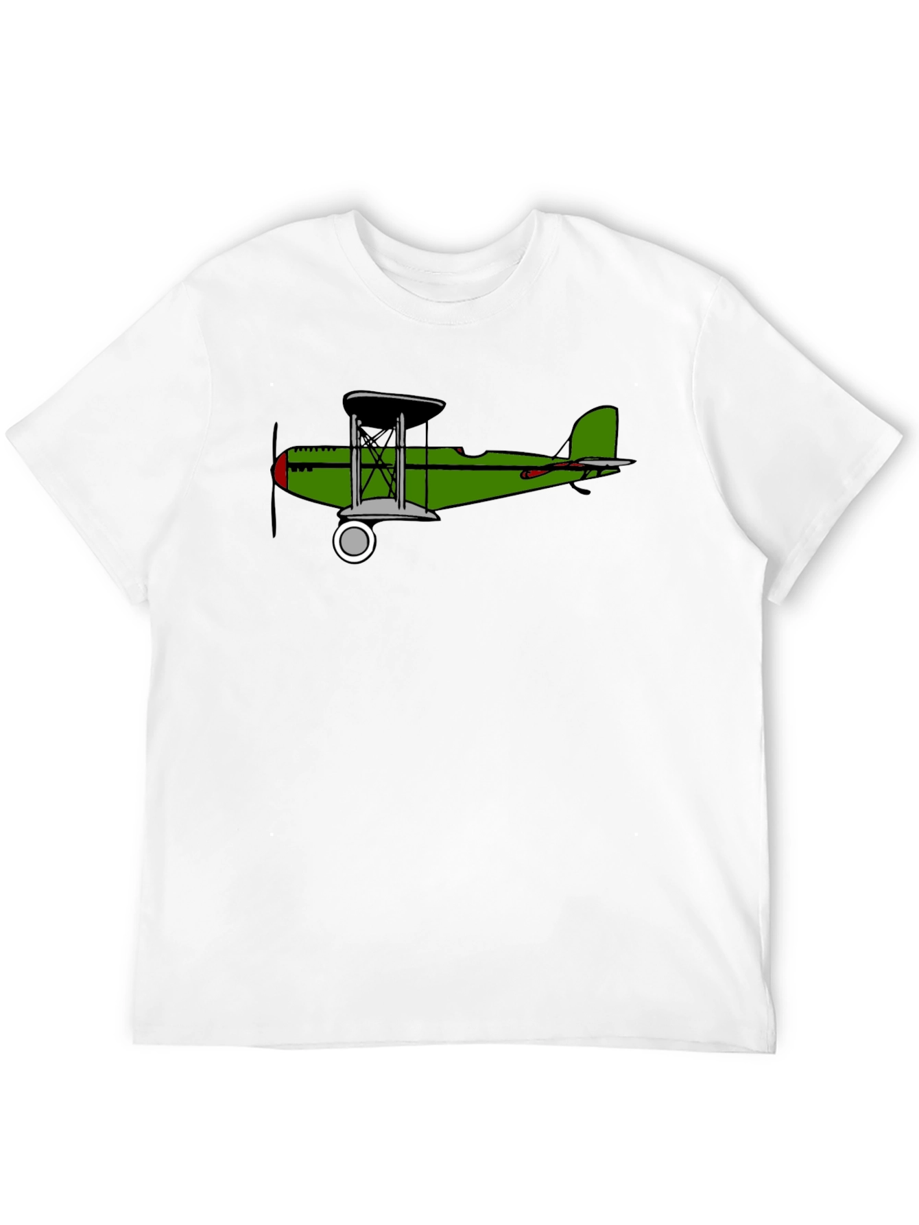 Black Vintage Biplane Graphic Tee - Black view 12