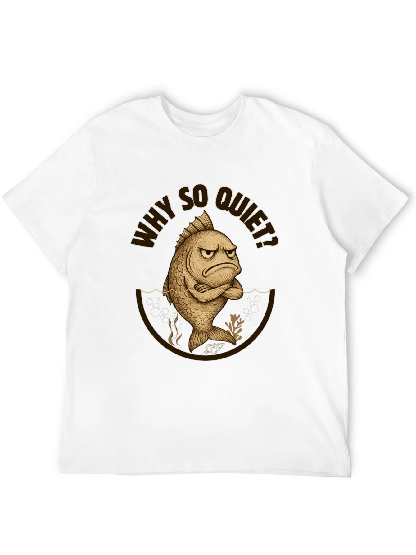 Black Why So Quiet Fish T-Shirt view 12