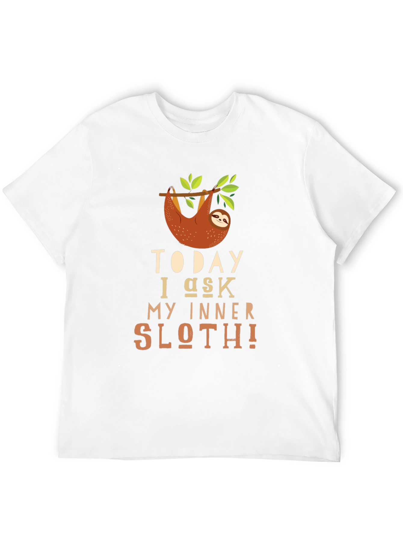 Black Today I Ask My Inner Sloth Tee view 12