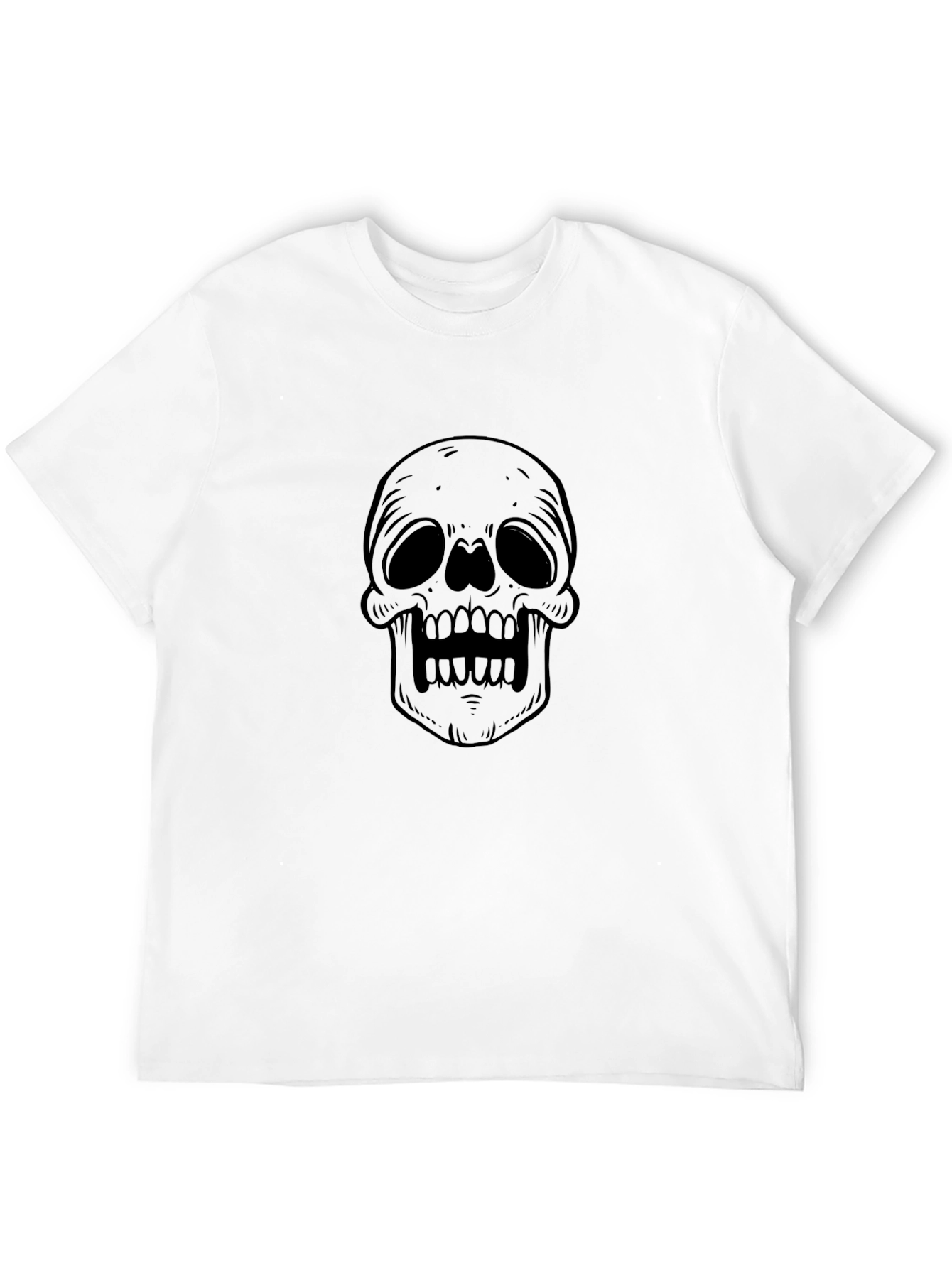 Black Skull Graphic Black T-Shirt - Edgy Style view 12