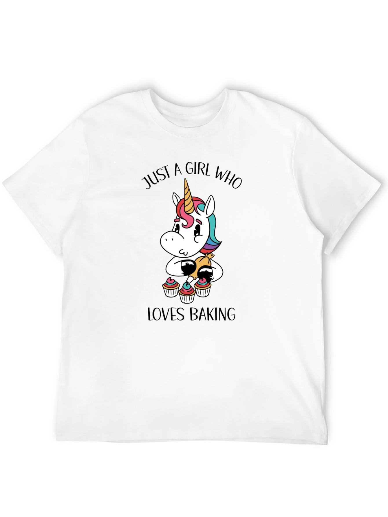 Black Girl Who Loves Baking Unicorn T-Shirt view 12