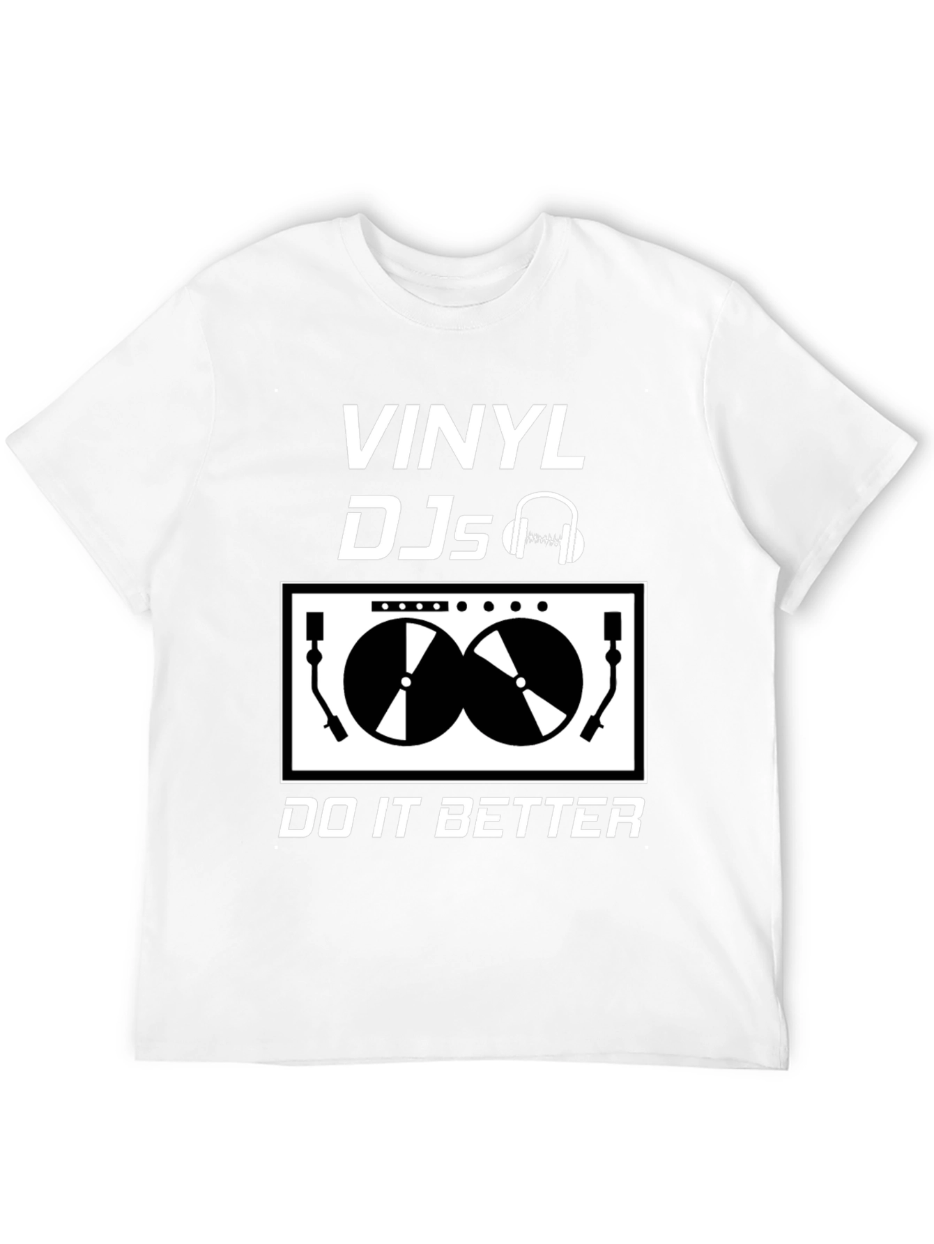 Black Vinyl DJs Do It Better Graphic T-Shirt view 12