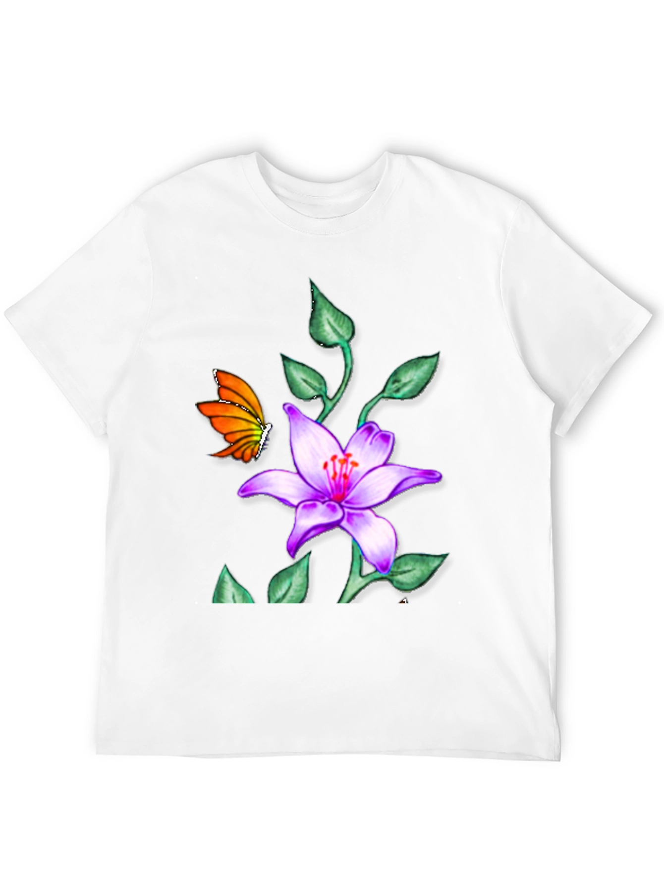 Black Butterfly & Floral T-Shirt view 12