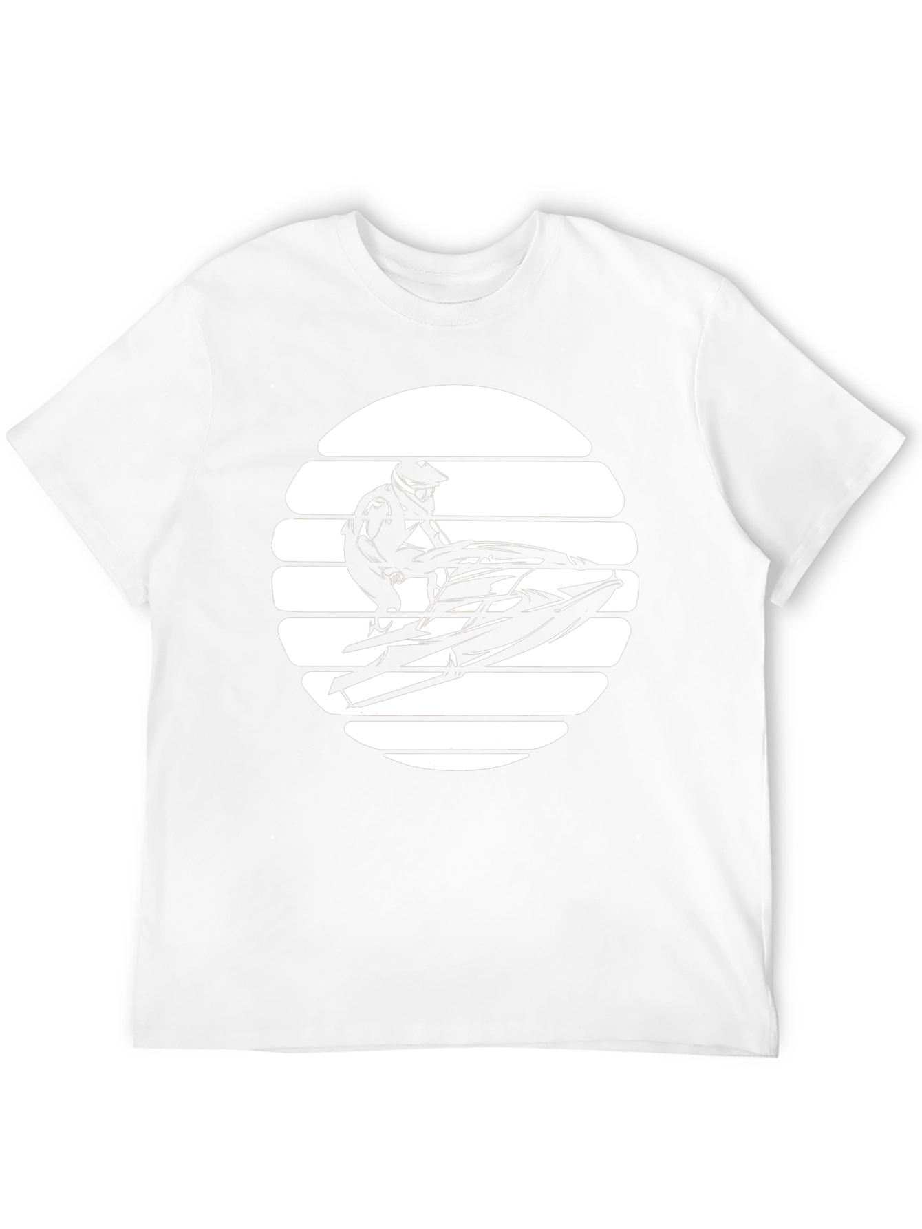Black Jet Ski Sunset Graphic T-Shirt - Black view 12
