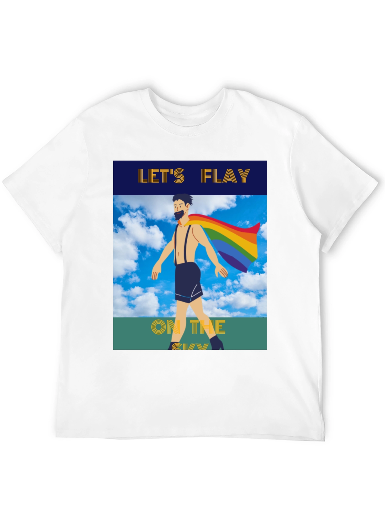 Black Let's Flay on the Gay T-Shirt Pride Tee view 12