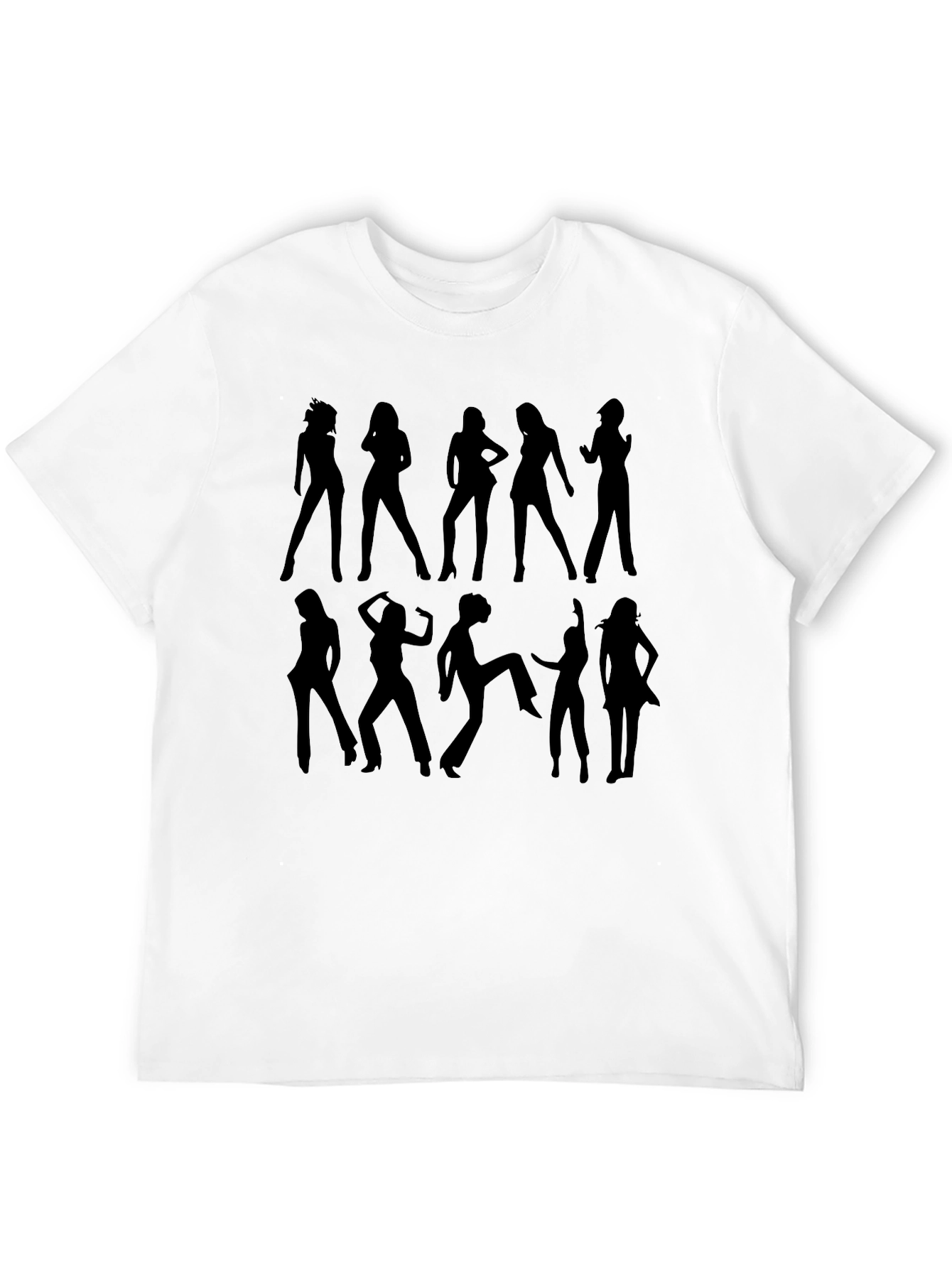 Black Dance Silhouettes Graphic Tee - Men's Black T-Shirt view 12