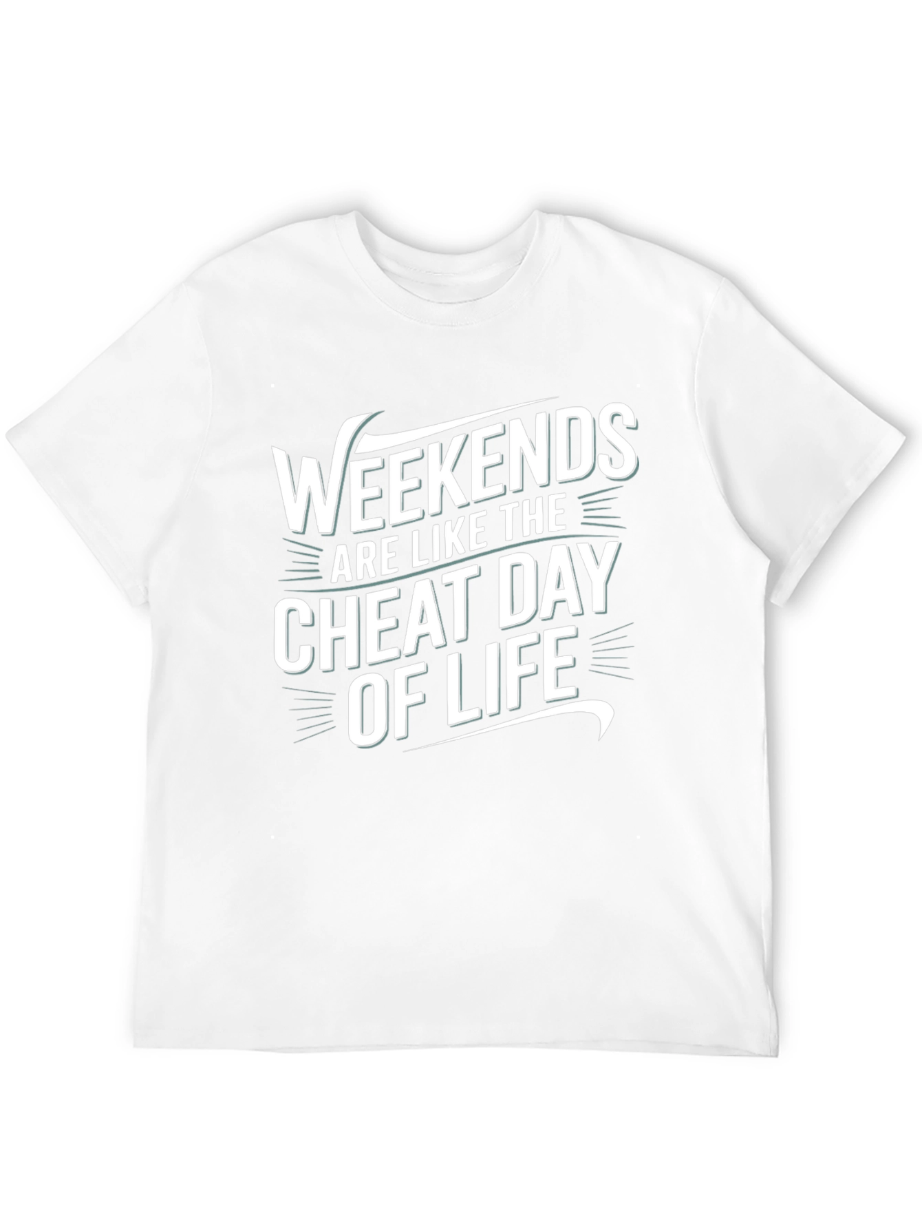 Black Weekends Cheat Day of Life Graphic Tee view 12