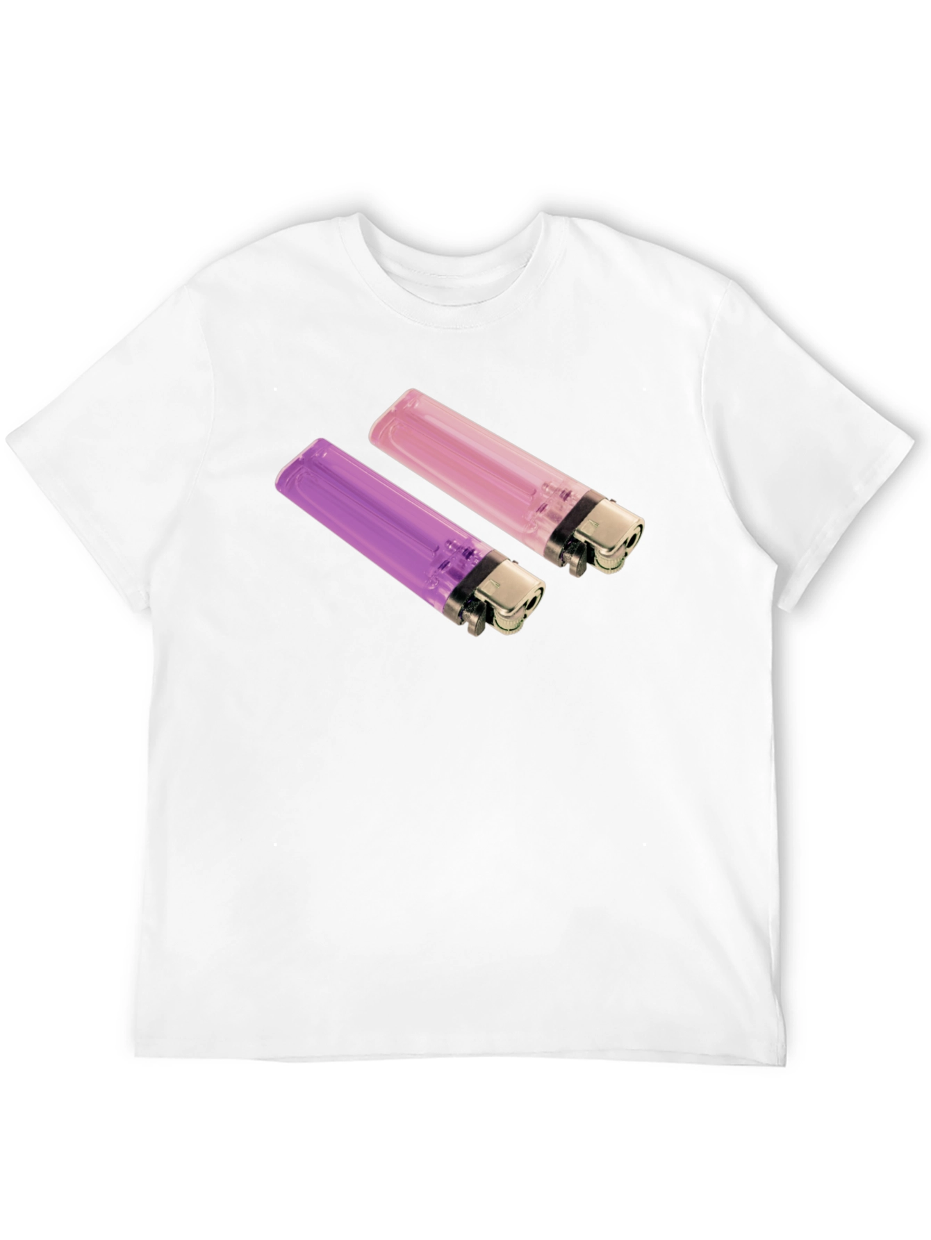 Black Novelty Lighter Graphic Tee - Black Cotton Blend view 12