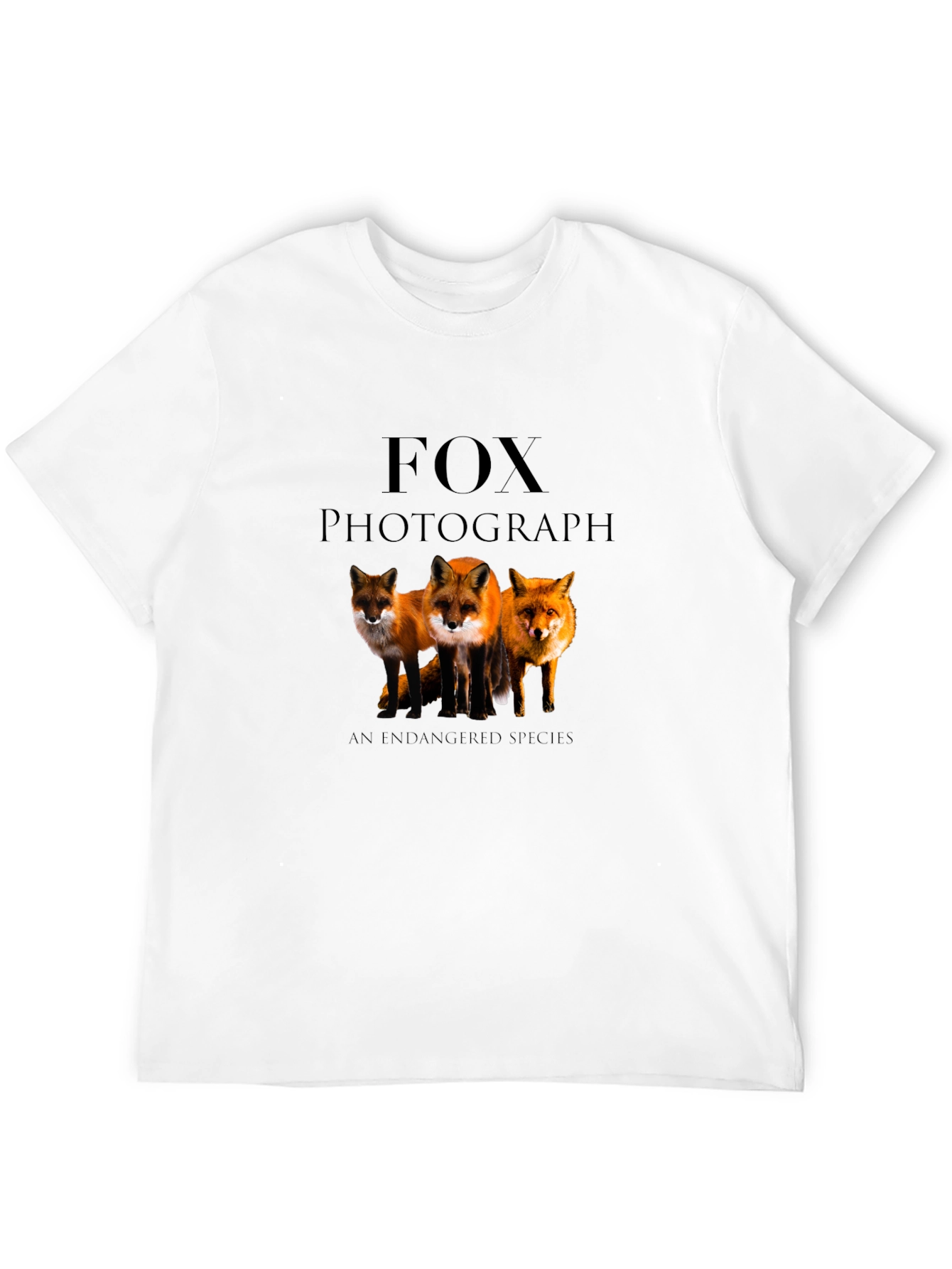 Black Fox Photograph Endangered Species Black T-Shirt view 12