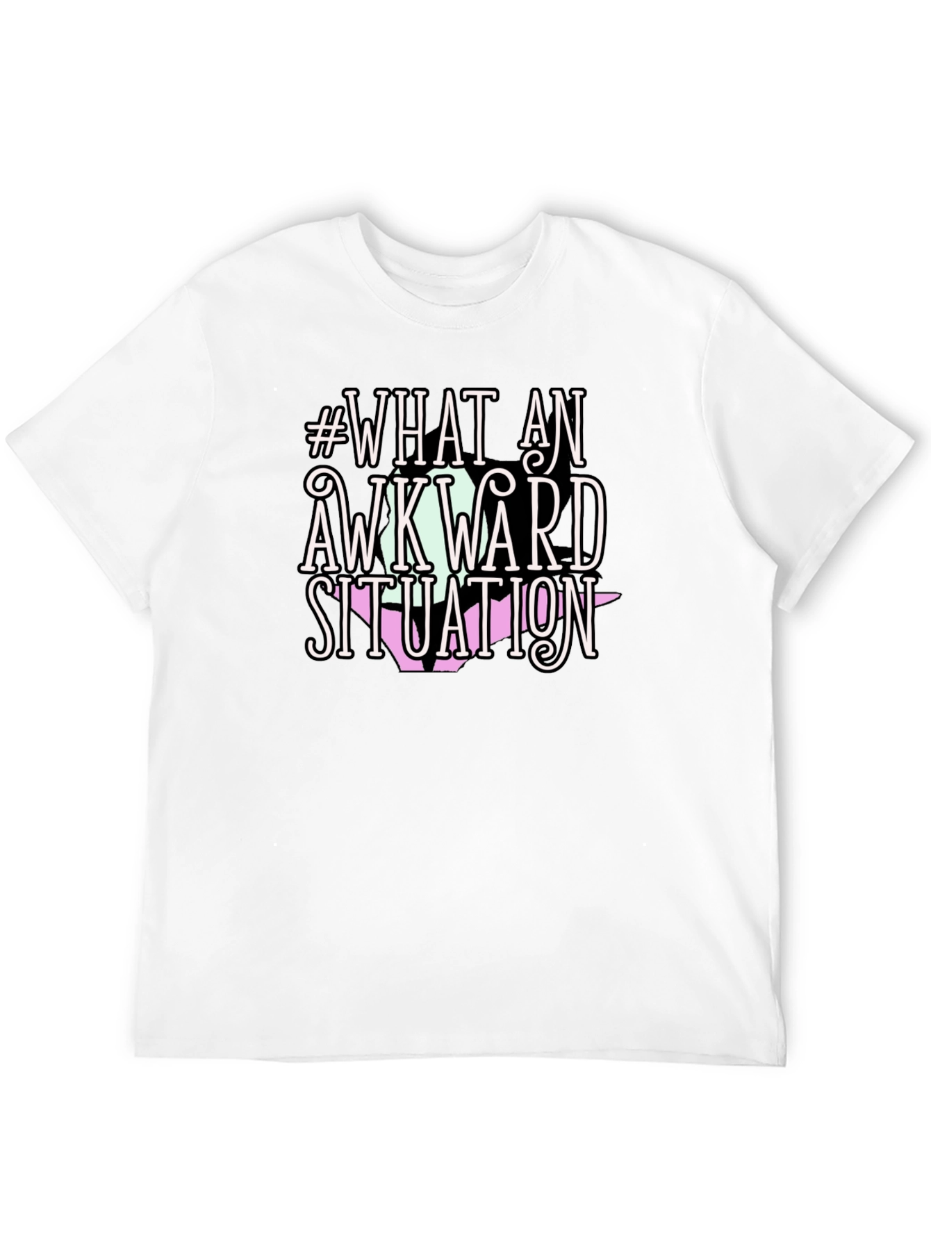 Black Awkward Situation Tee - Funny Graphic T-Shirt view 12