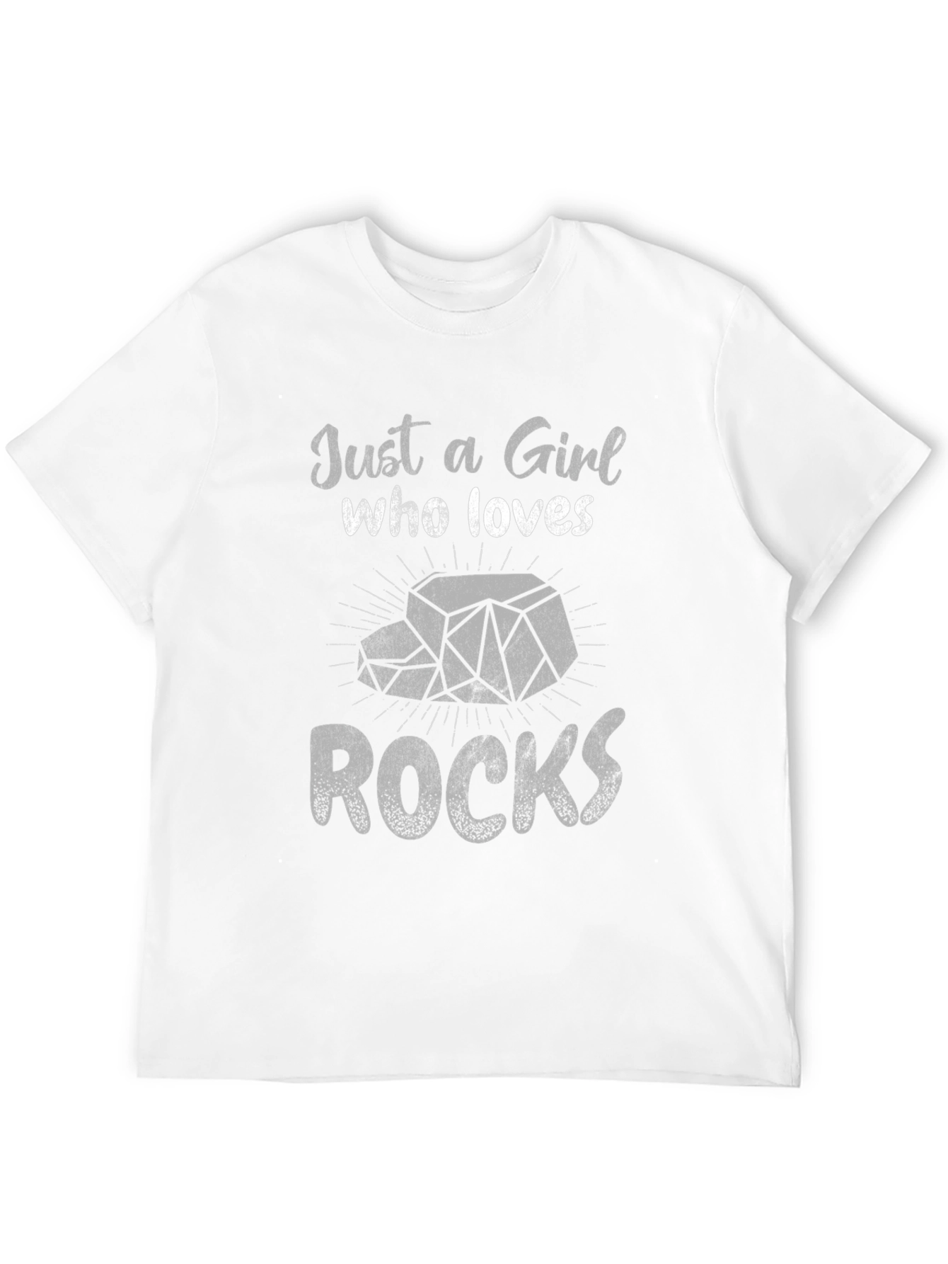 Black Just A Girl Who Loves Rocks T-Shirt view 12