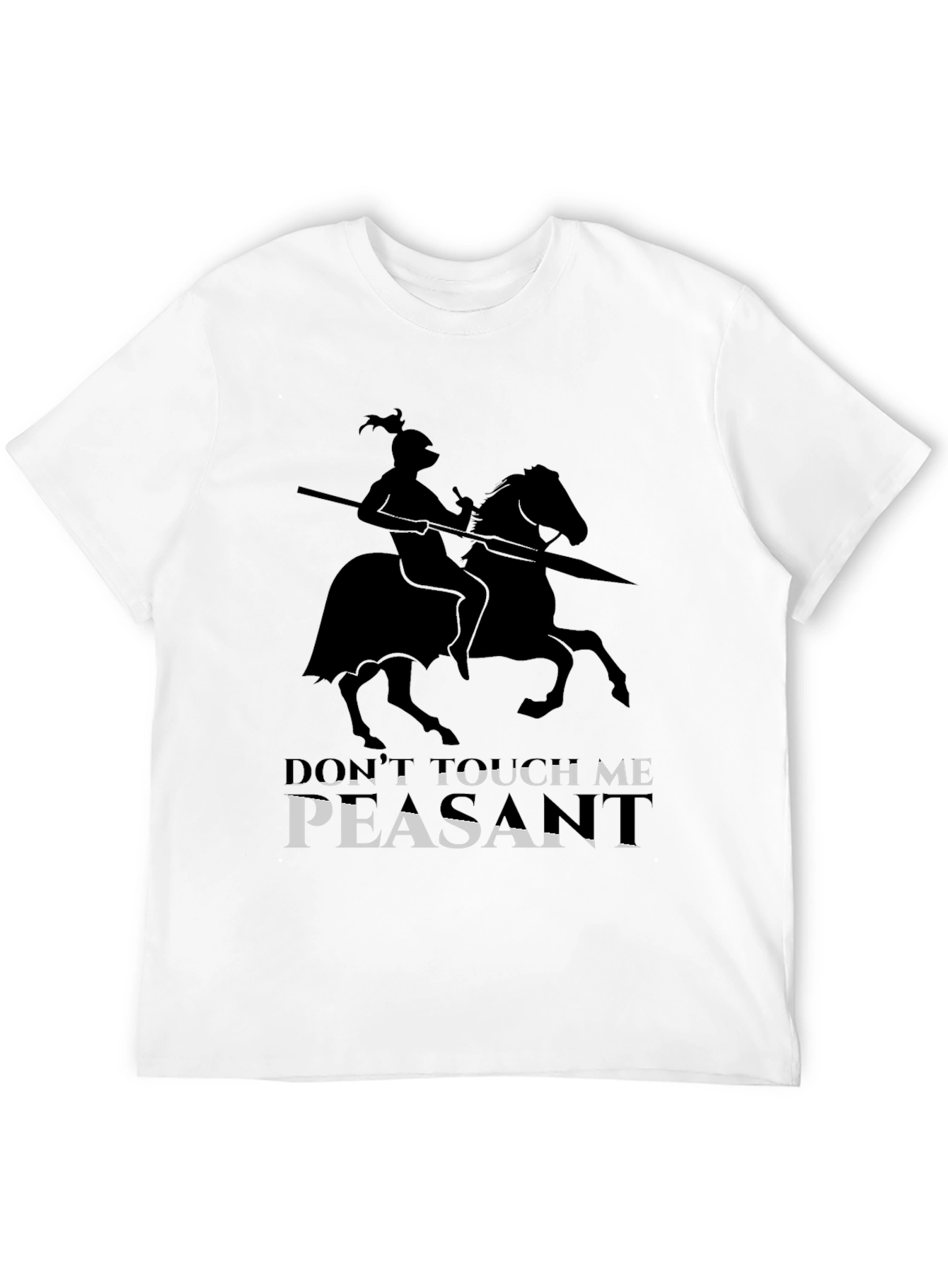 Black Don't Touch Me Peasant Black T-Shirt view 12