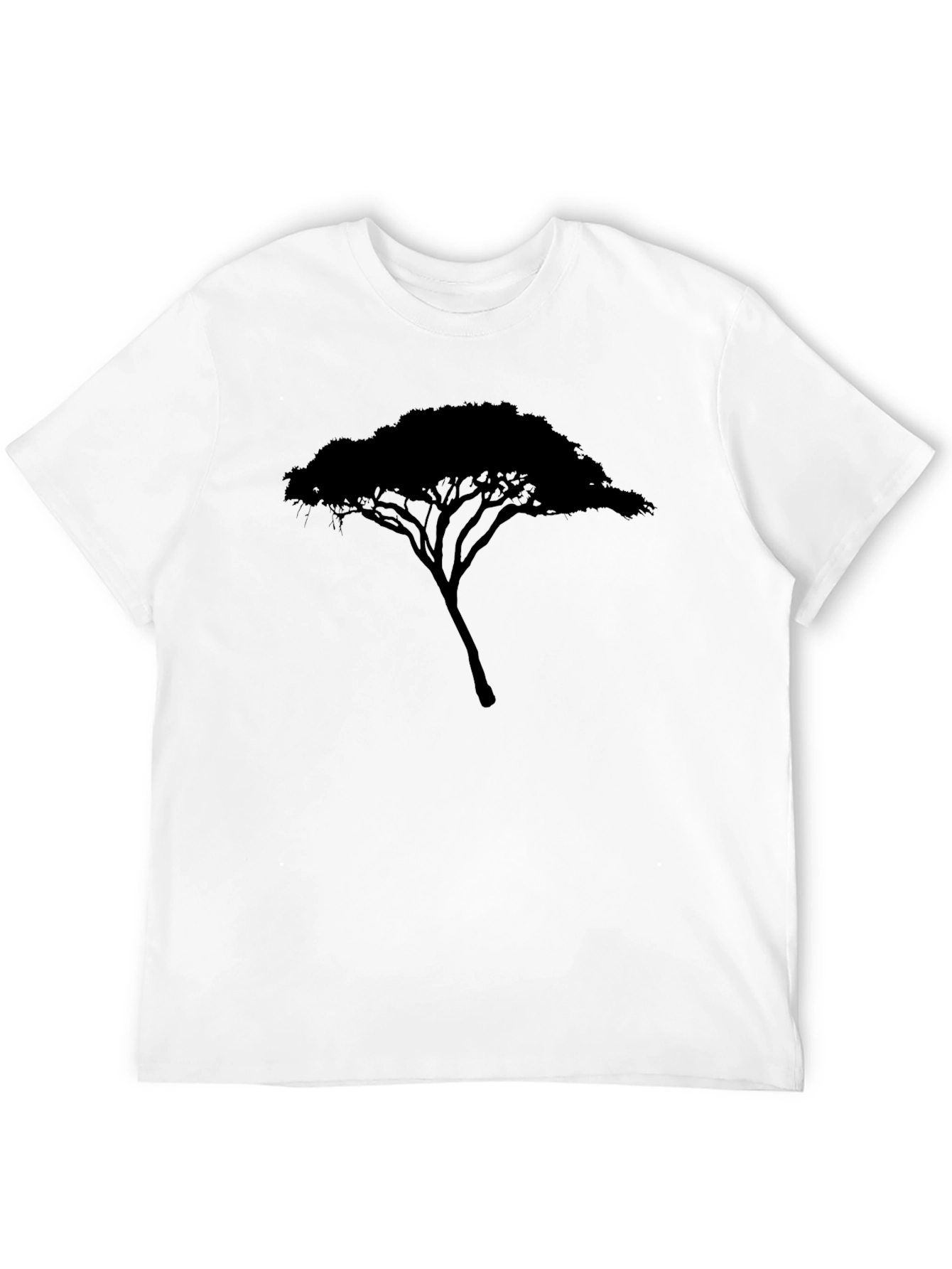 Black Tree Silhouette Graphic Tee - Black Casual Shirt view 12