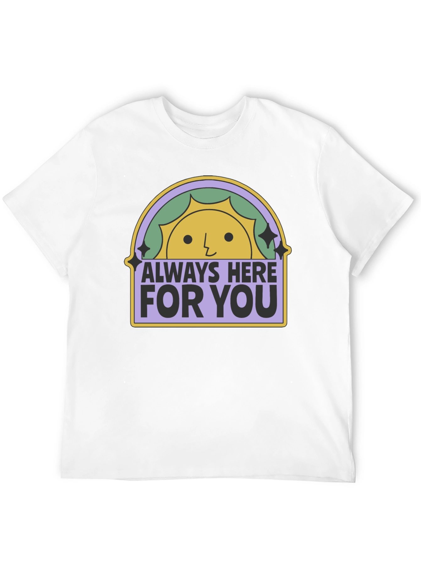 Black Always Here For You Graphic T-Shirt view 12