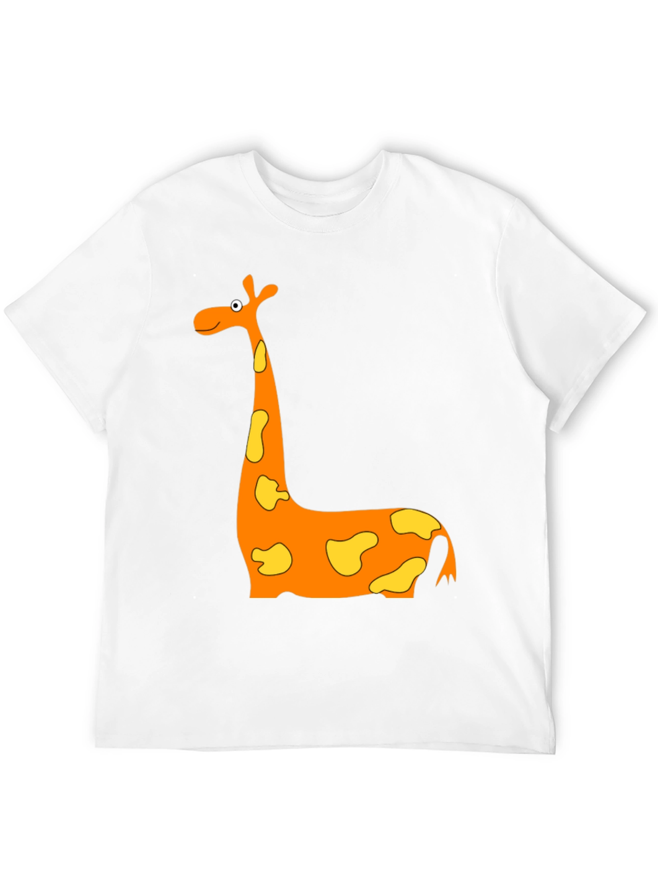 Black Cartoon Giraffe Graphic T-Shirt - Black view 12
