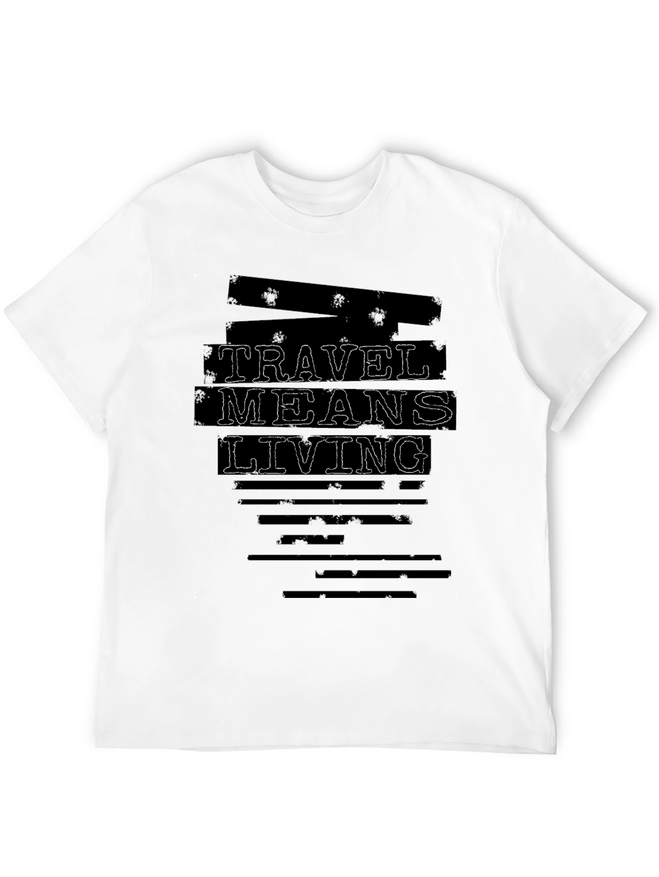 Black Travel Means Living Black Graphic Tee view 12