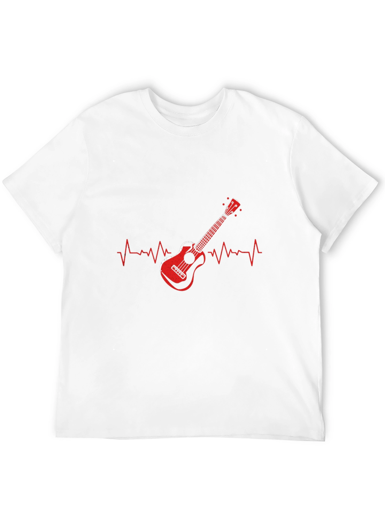 Black Ukulele Heartbeat Graphic Tee - Music Lover Shirt view 12