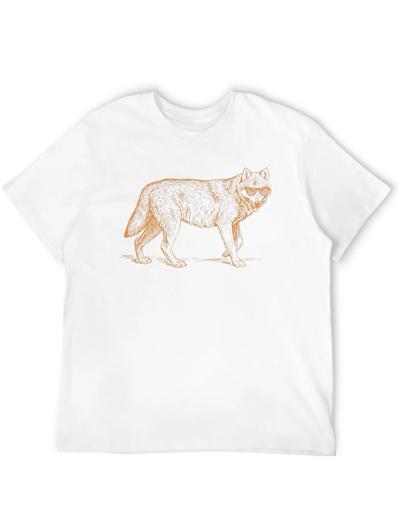 Black Cool Wolf Graphic Tee - Unisex Black T-Shirt view 12