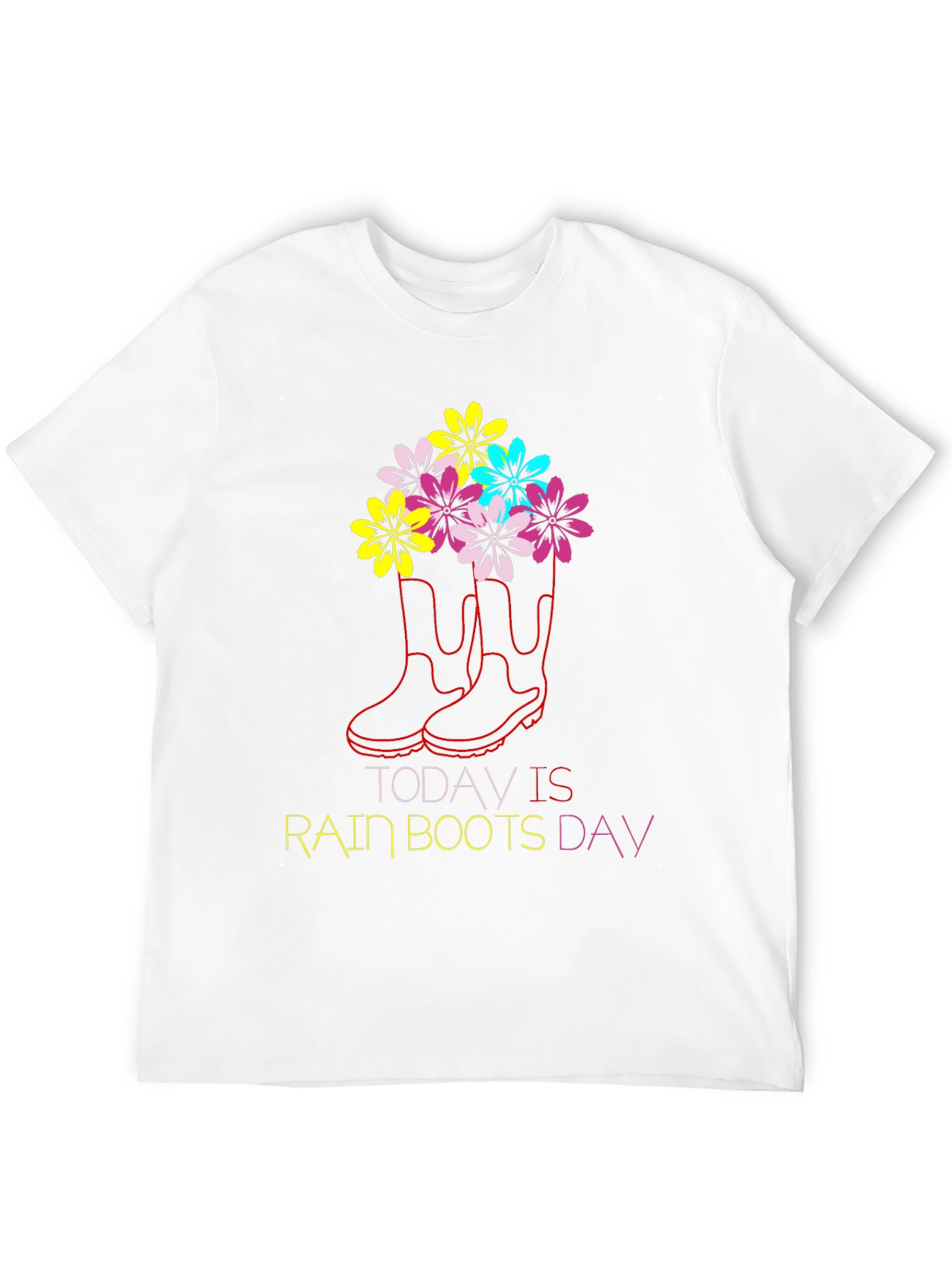 Black Rain Boots Day Graphic T-Shirt view 12