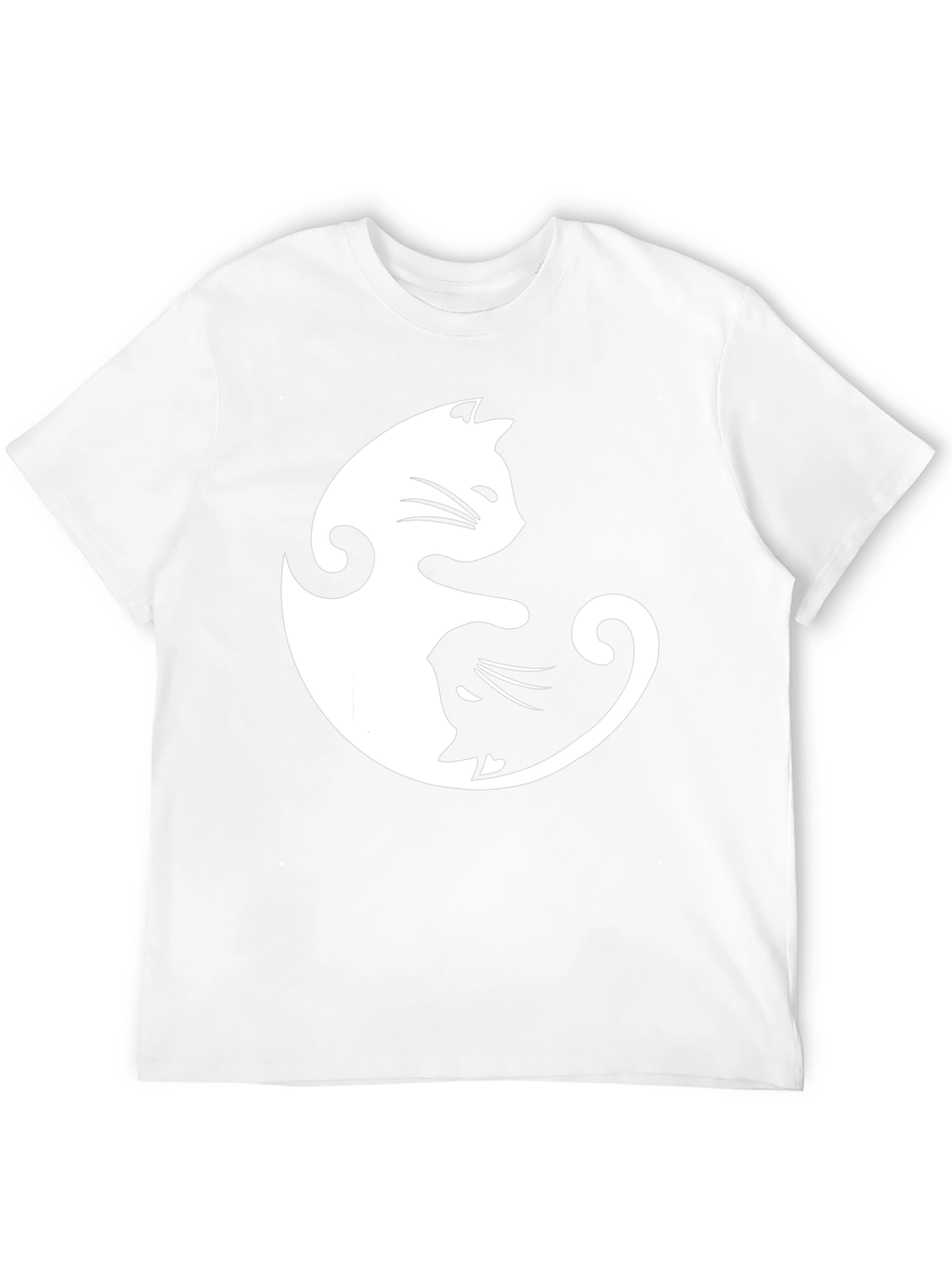 Black Yin Yang Cats Black Graphic Tee view 12