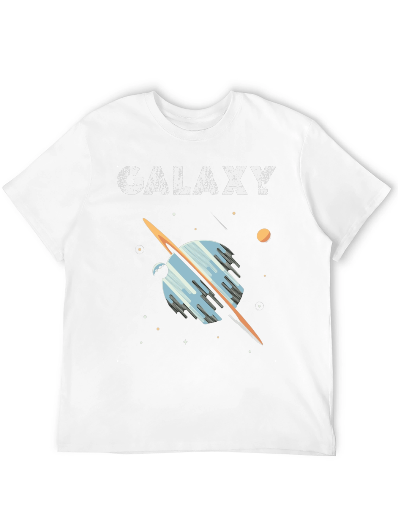 Galaxy Graphic Tee - Black Casual Short Sleeve - 12