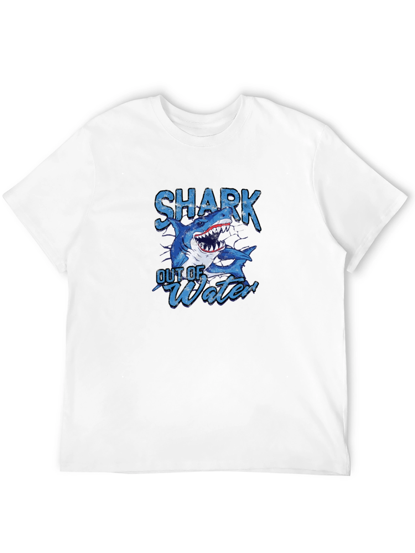 Black Shark Out of Water Graphic T-Shirt view 12