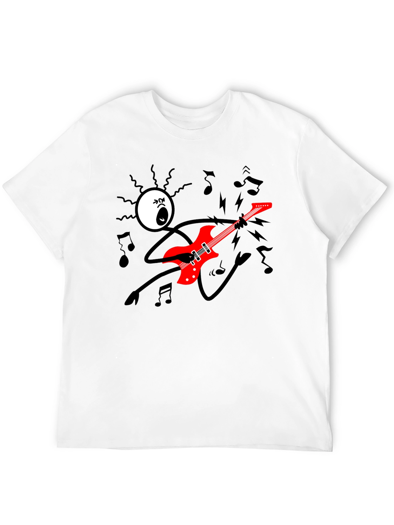 Black Rock On! Graphic Print Black T-Shirt view 12