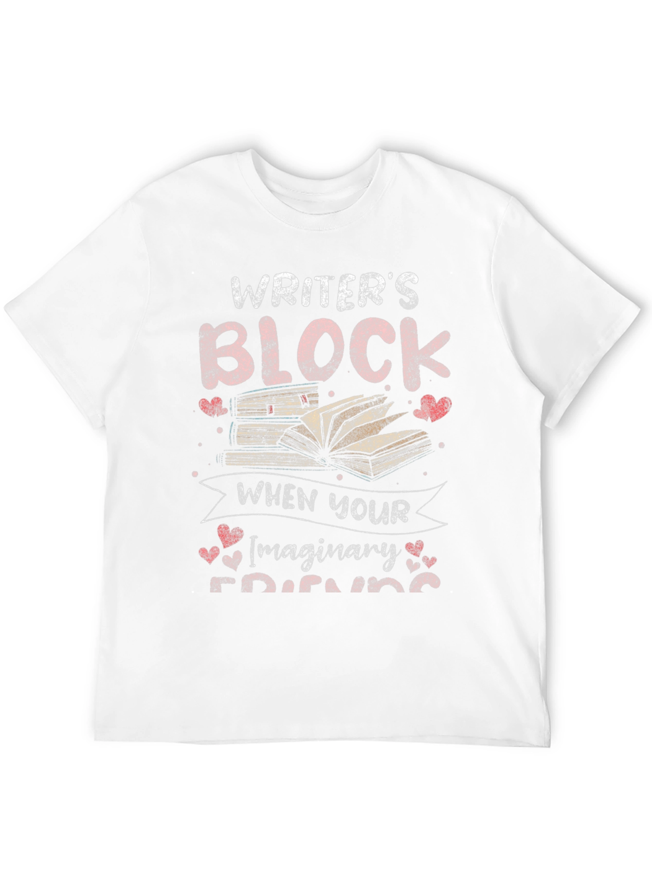 Black Writer's Block Imaginary Friends Black Graphic Tee view 12