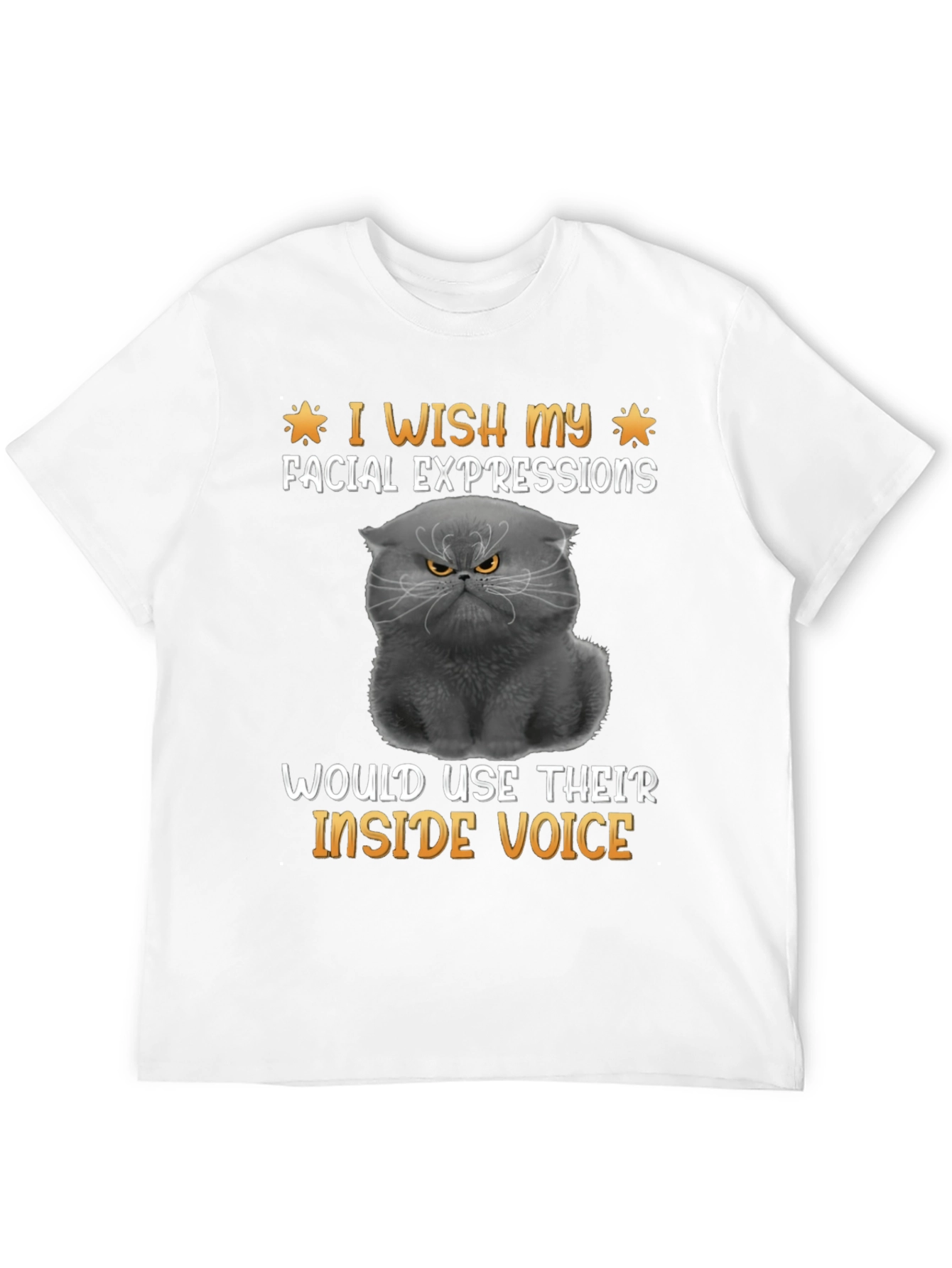 Black Grumpy Cat Inside Voice T-Shirt view 12