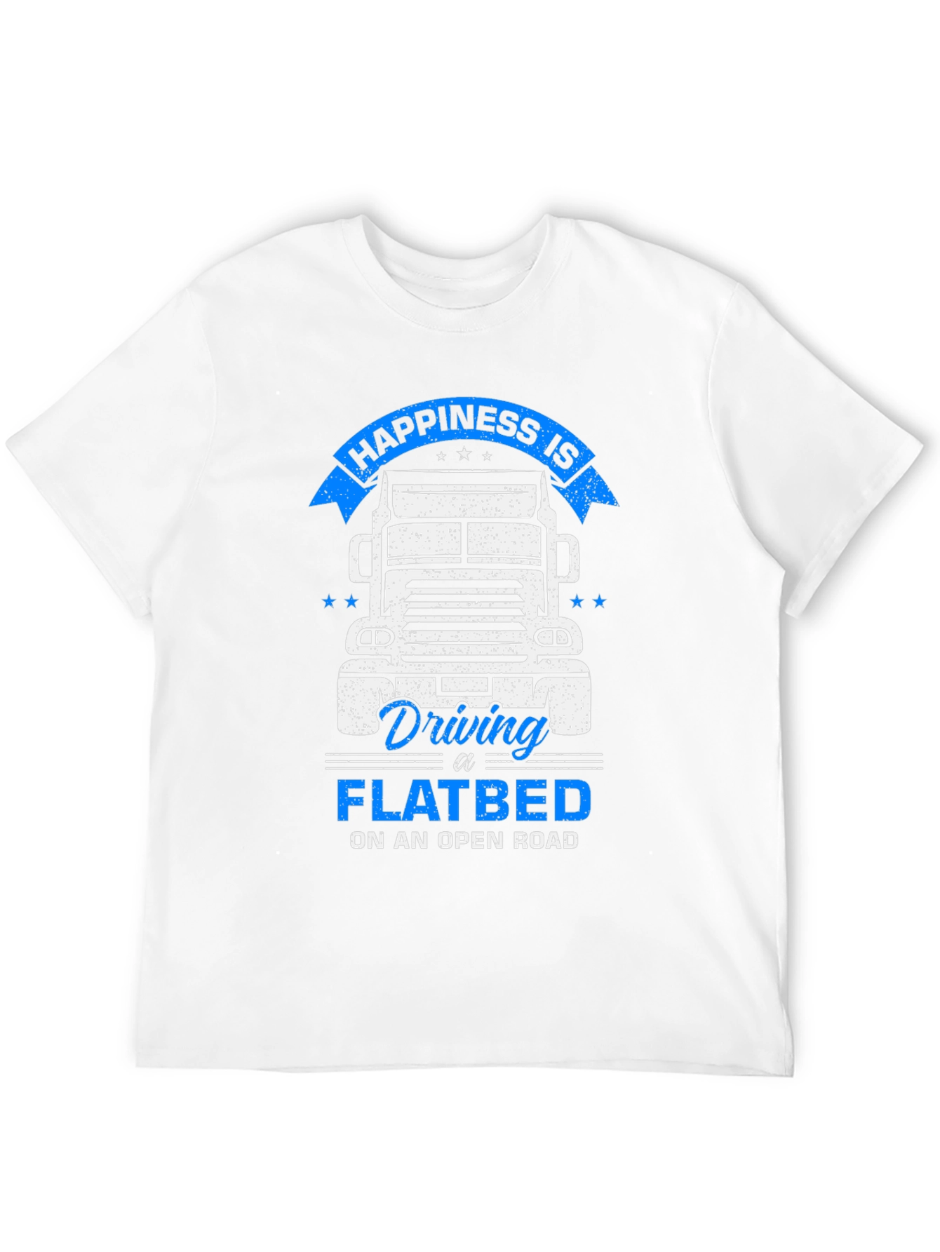 Black Happiness Flatbed Trucker T-Shirt - Open Road Comfort view 12