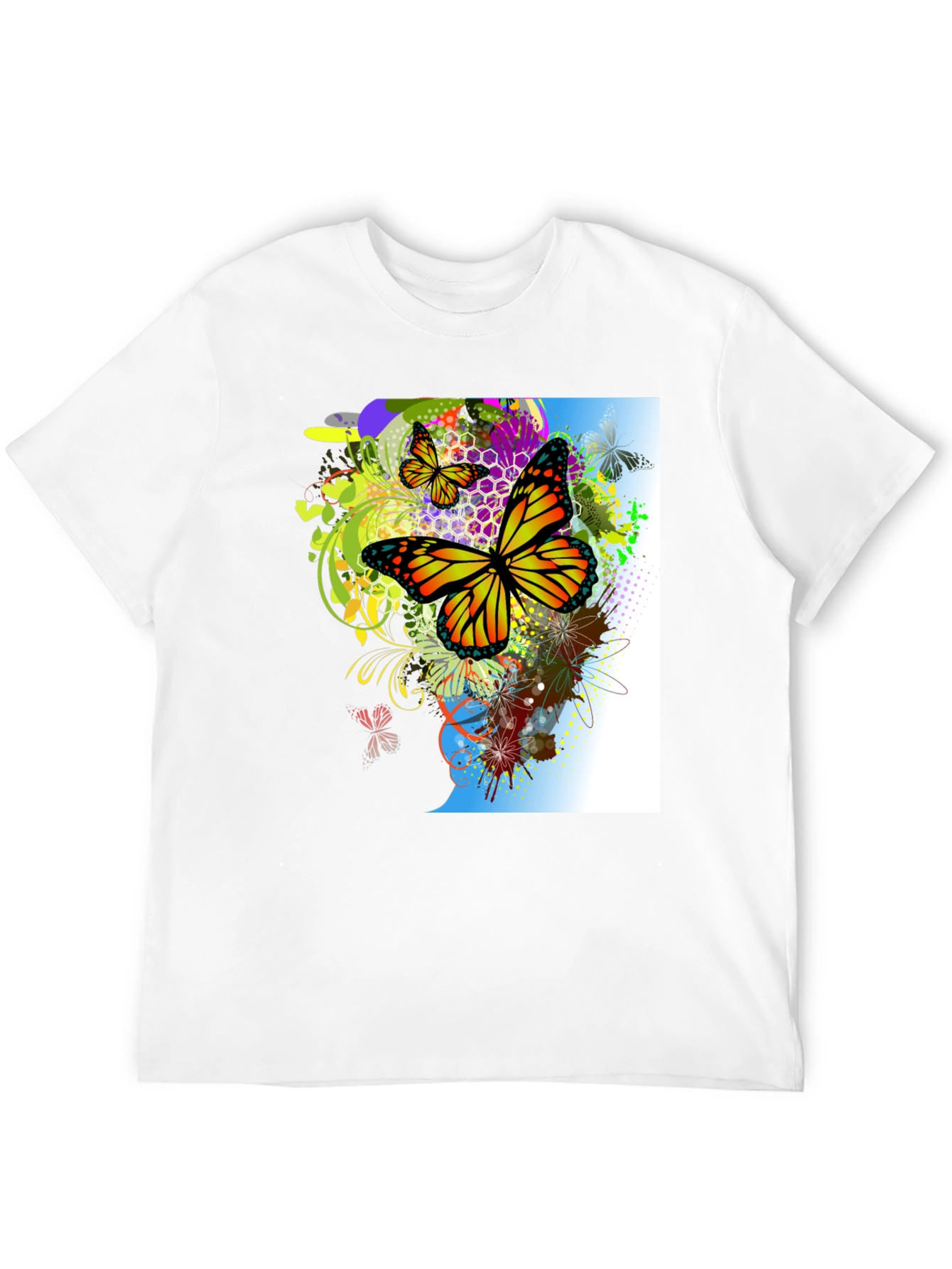 Black Butterfly Graphic Black T-Shirt view 12