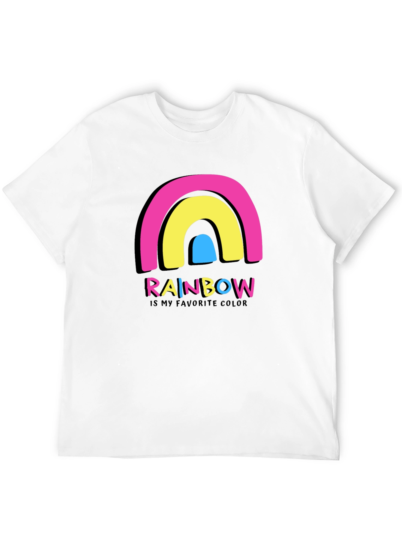 Black Rainbow Is My Favorite Color Graphic T-Shirt view 12