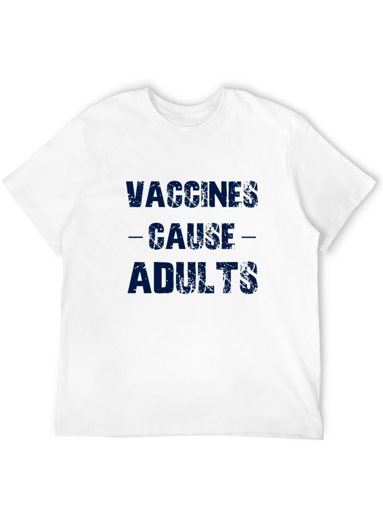 Black Vaccines Cause Adults Graphic Tee - Black T-Shirt view 12