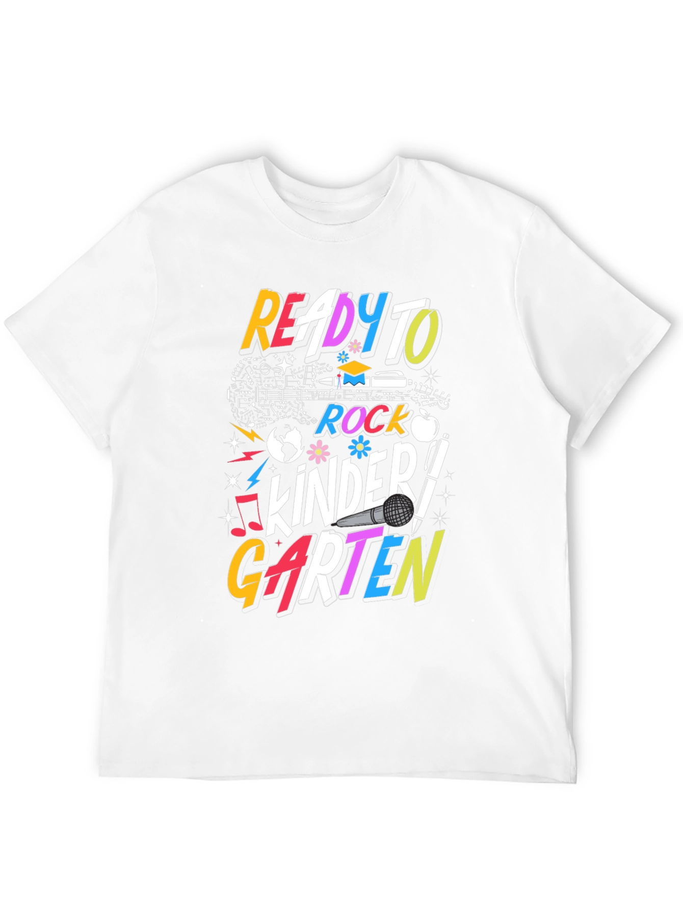 Black Ready to Rock Kindergarten T-Shirt - Back to School view 12