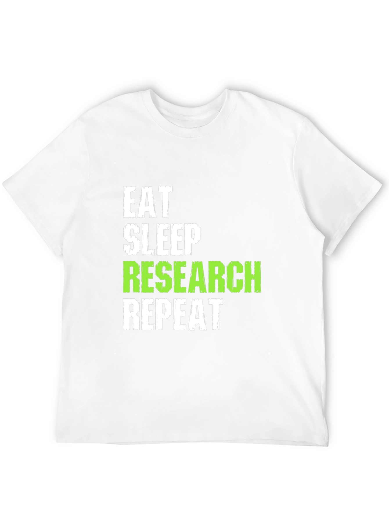 Black Eat Sleep Research Repeat Black T-Shirt view 12