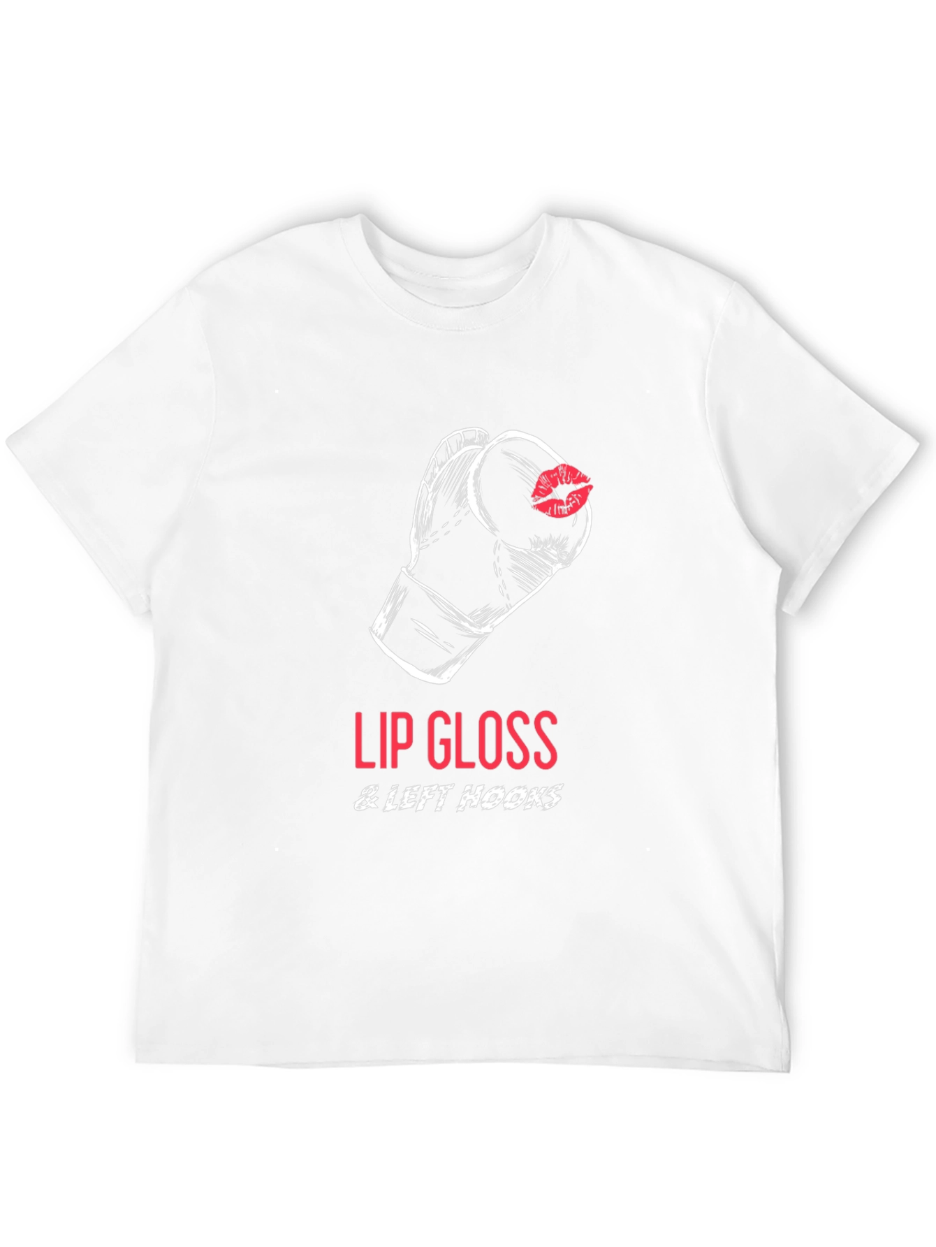 Black Lip Gloss & Left Hooks T-Shirt, Boxing Design view 12