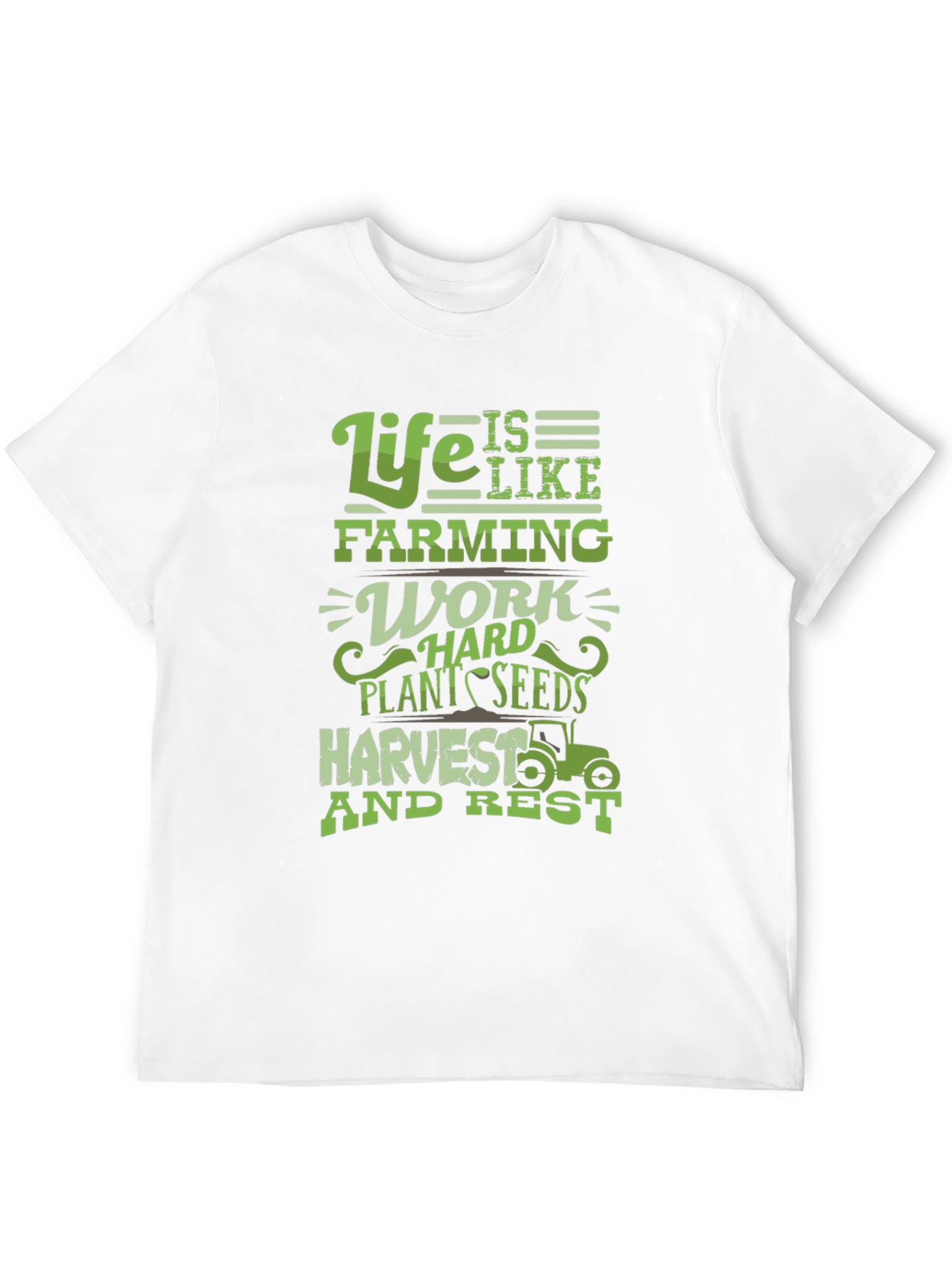 Life is Like Farming Black T-Shirt - 12
