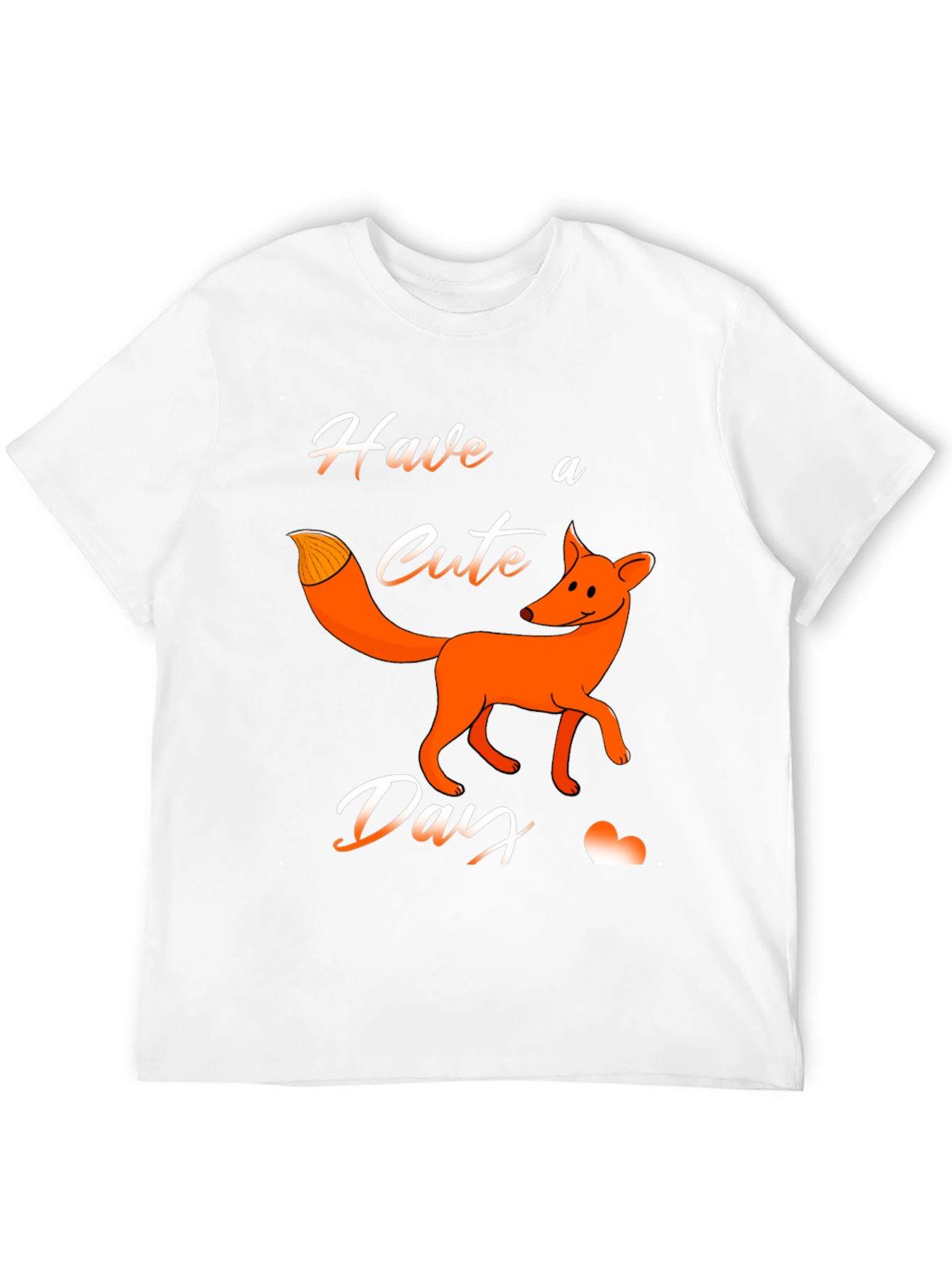 Black Cute Fox Day T-Shirt - Fun Animal Graphic Tee view 12
