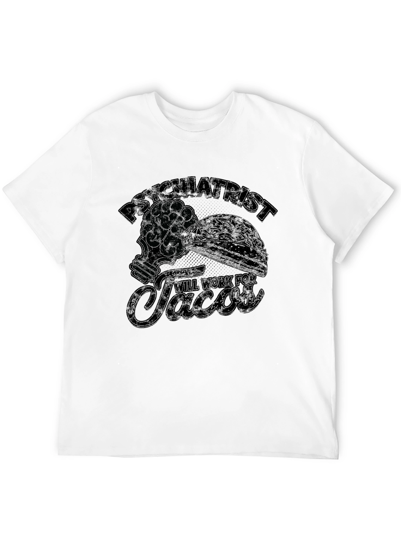 Black Psychiatrist Will Work For Tacos Graphic T-Shirt view 12