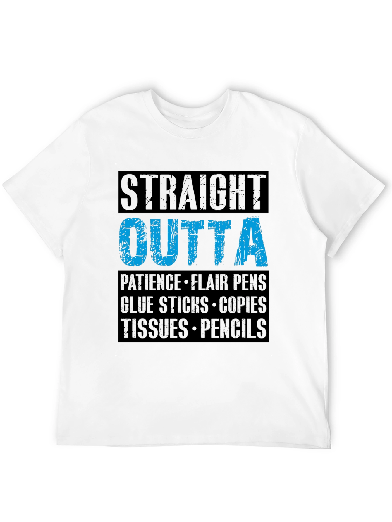 Black Straight Outta Patience Teacher T-Shirt view 12