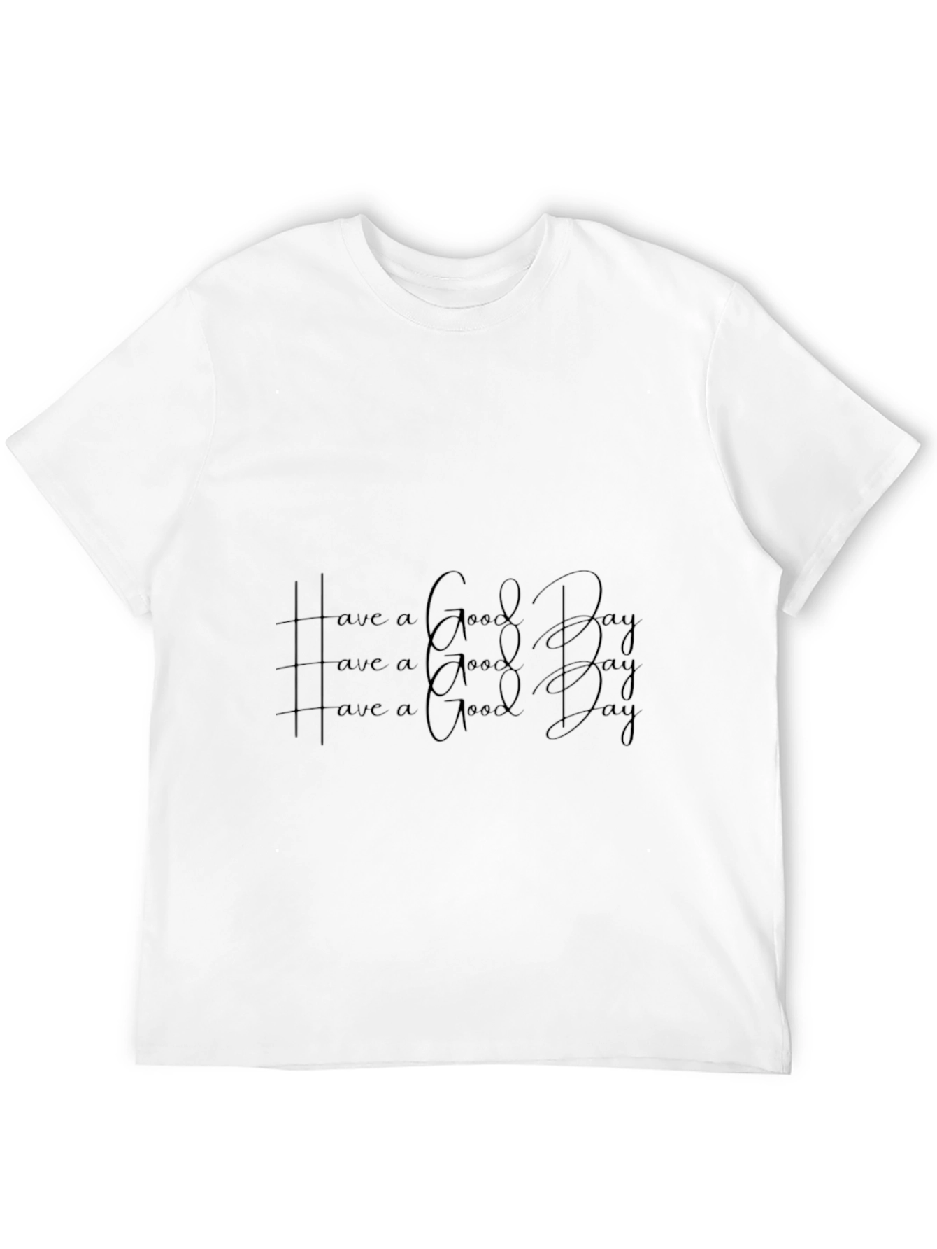 Black Black 'Have a Good Day' Graphic T-Shirt view 12