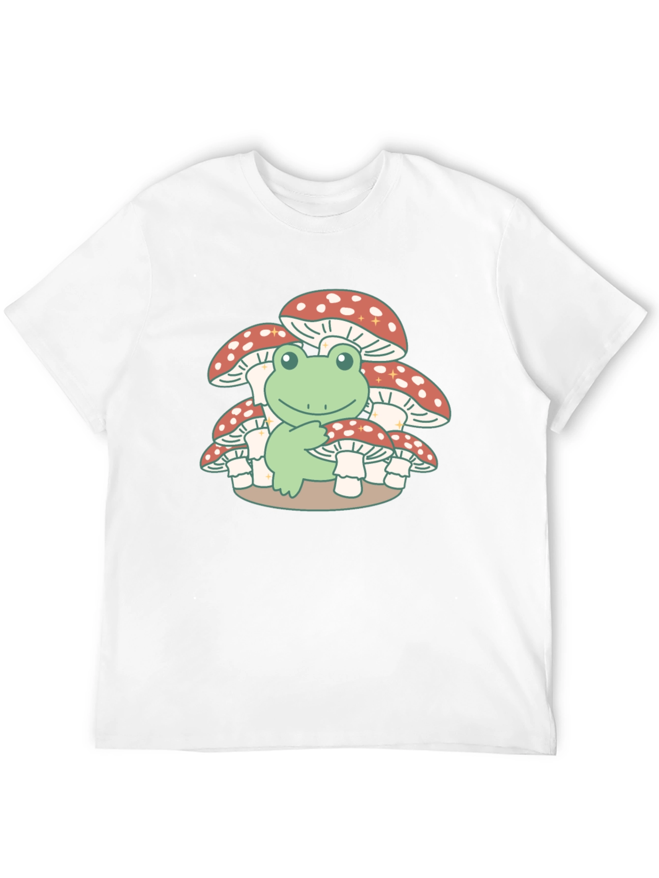 Black Frog on Mushrooms T-Shirt - Cute & Unique Design view 12