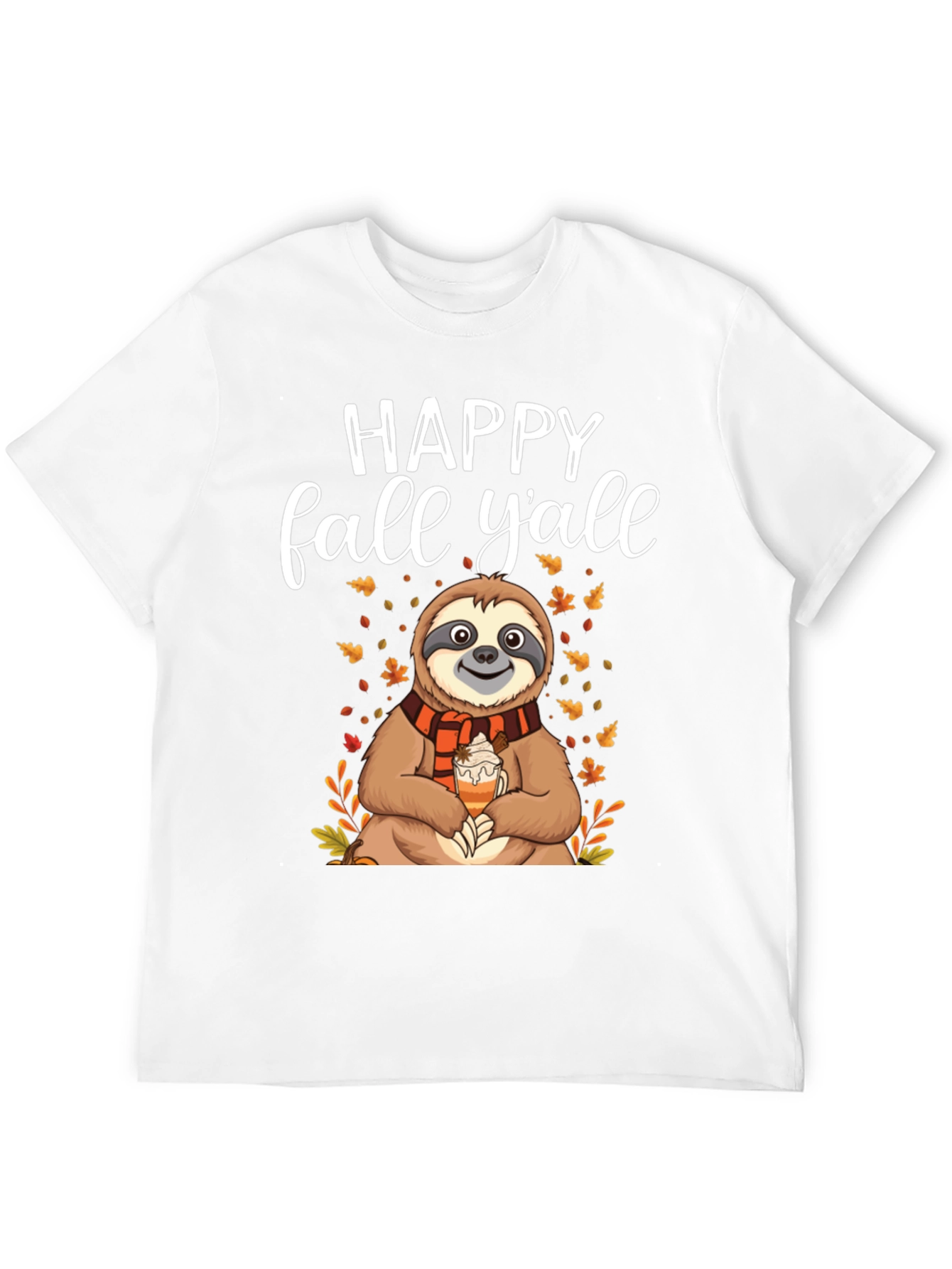 Happy Fall Y'all Sloth Graphic Tee - 12