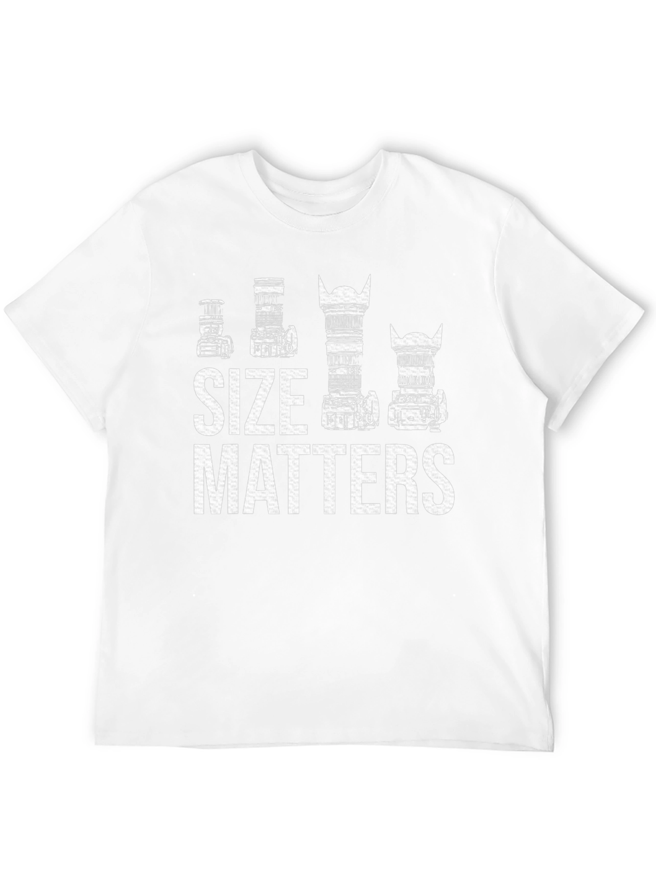 Black Size Matters Camera Lens T-Shirt Photography Gift view 12