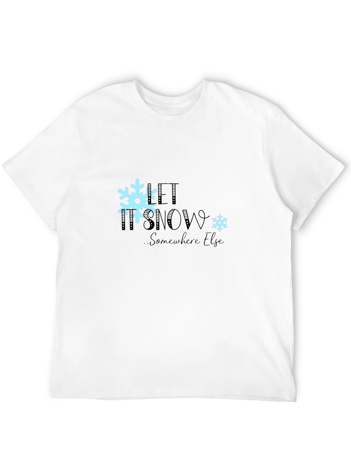 Black Let It Snow T-Shirt - Black Graphic Tee view 12
